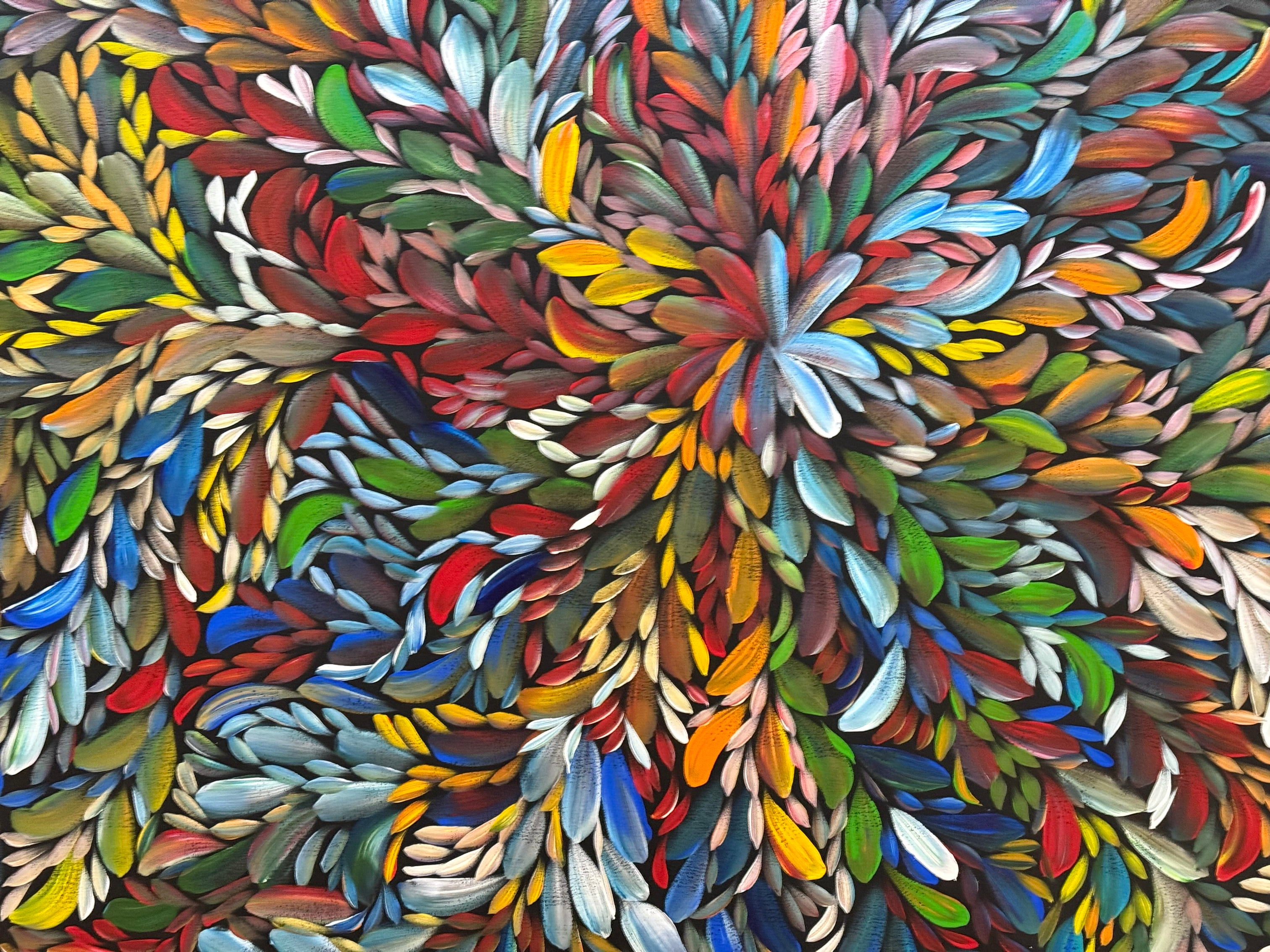 Louise Numina Napananka - Bush Medicine Leaves - 199x149cm .22-26