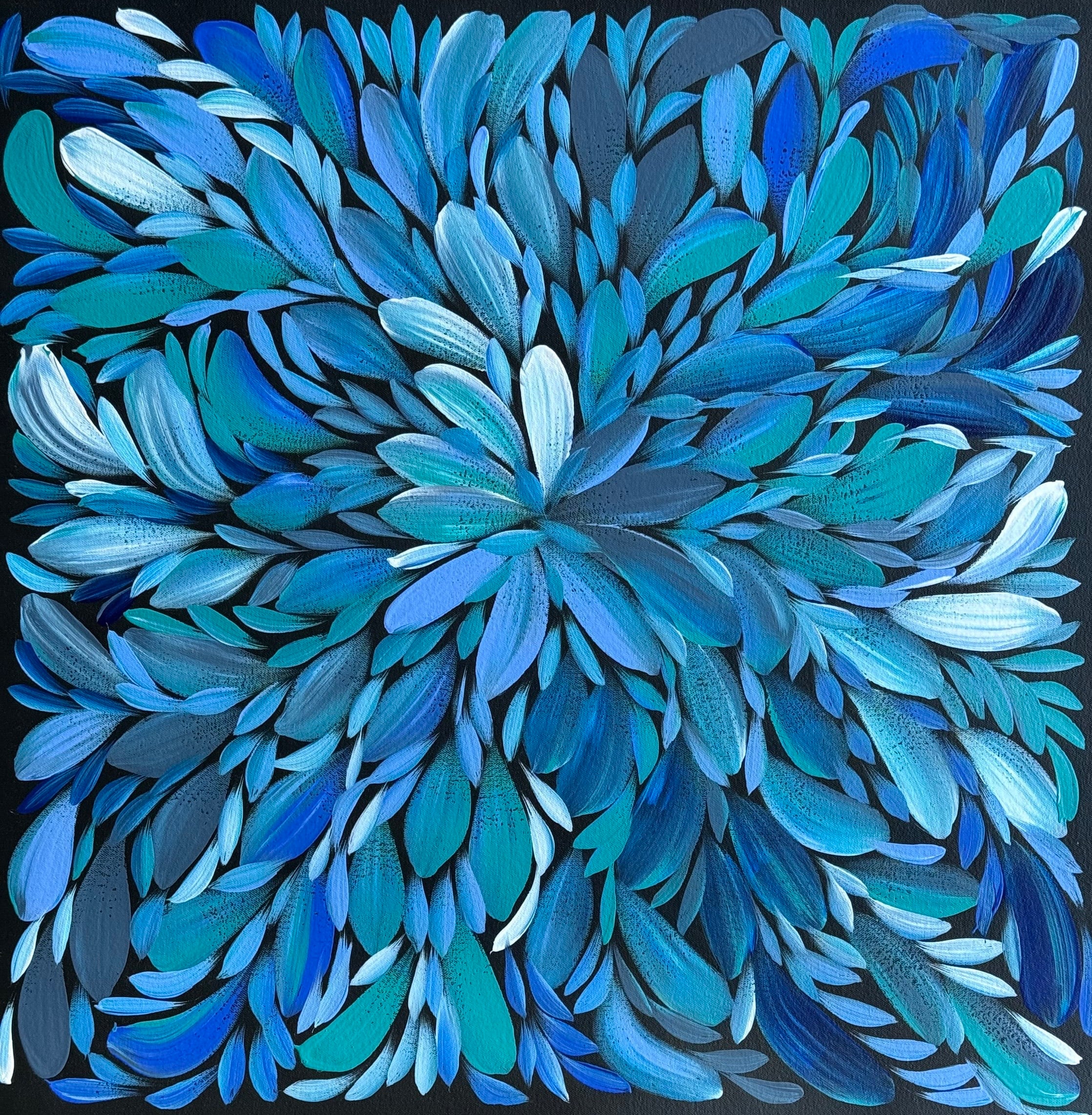 Louise Numina Napananka - Bush Medicine Leaves - 60x59cm .23-10