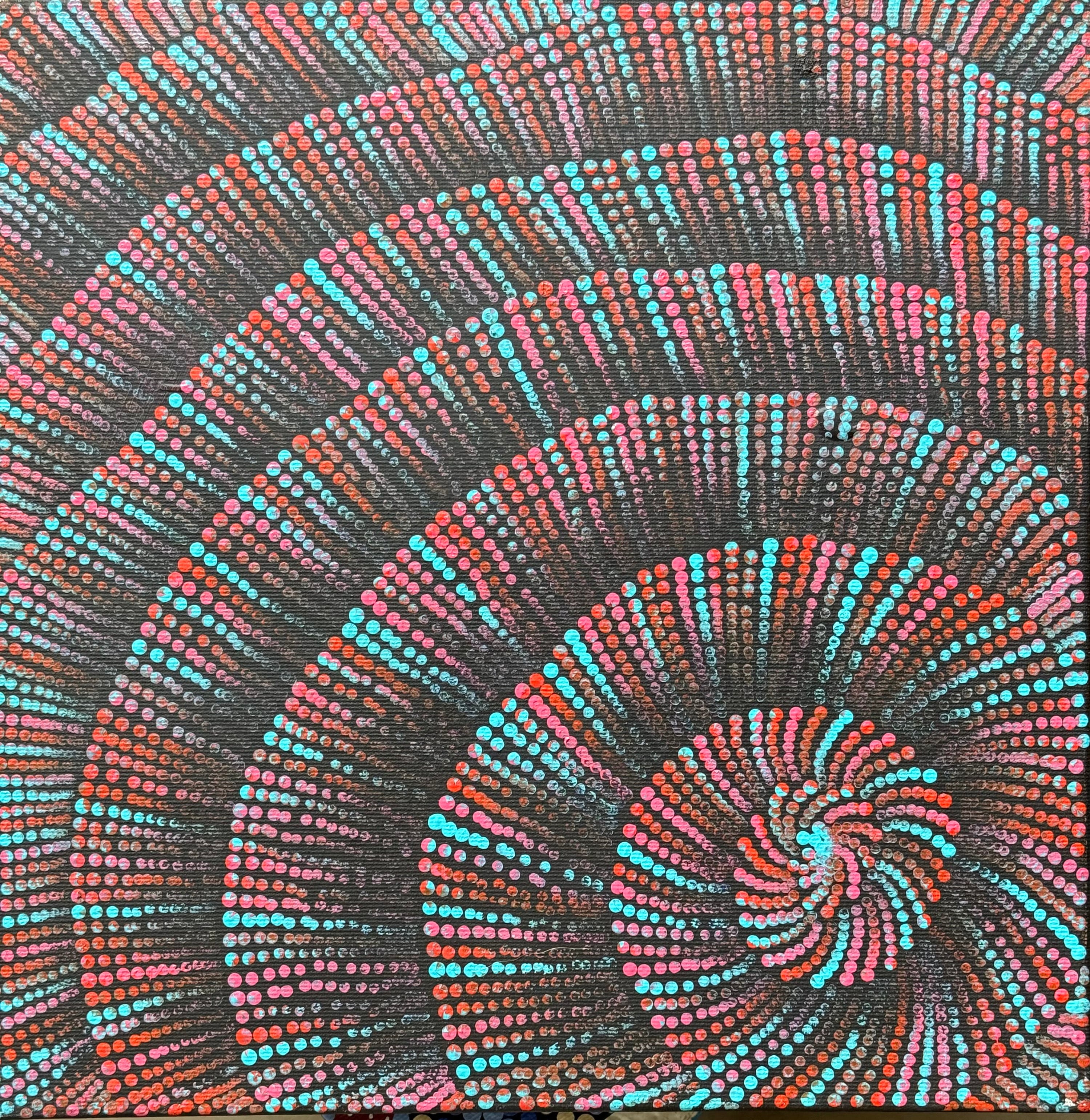 Mekeisha Napanangka Martin - Pamapardu Jukurrpa (Flying Ant Dreaming) Warntungurru - Stretched