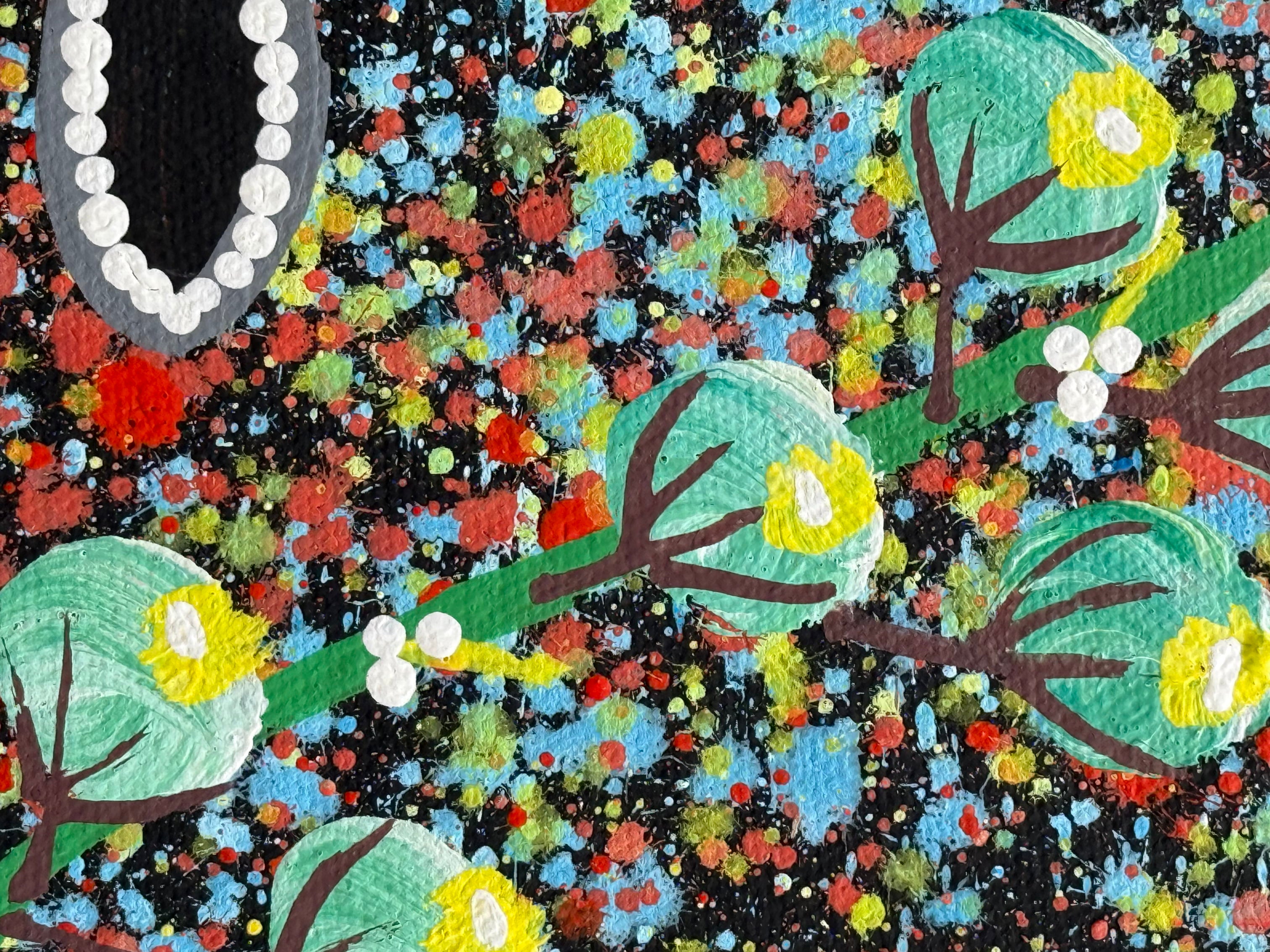 Reggie Sultan - 30x47cm - Collecting Bushgrapes .02-16