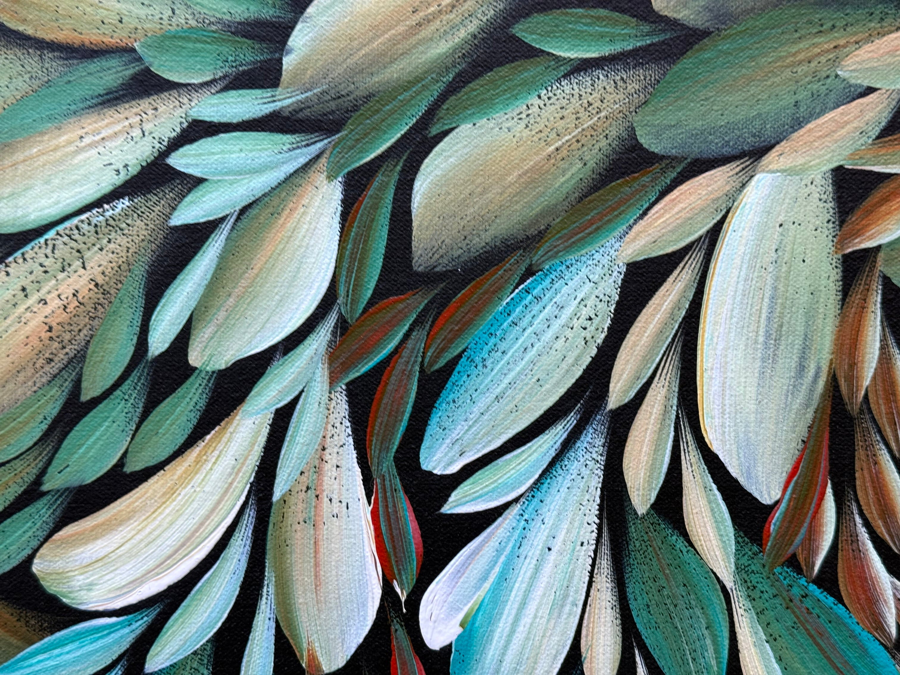 Louise Numina Napananka - Bush Medicine Leaves - 90x60cm .21-23