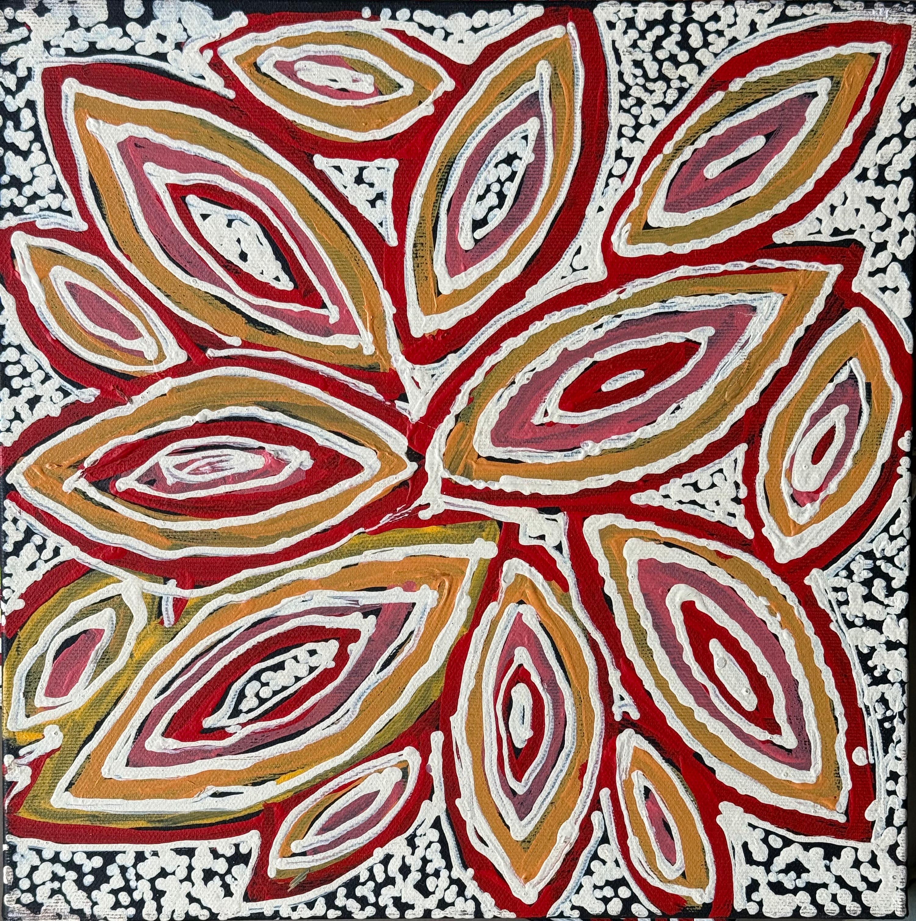 Juliette Nampijinpa Brown - Jarlajirrpi Jukurrpa (Owlet Nightjar Dreaming) - Stretched