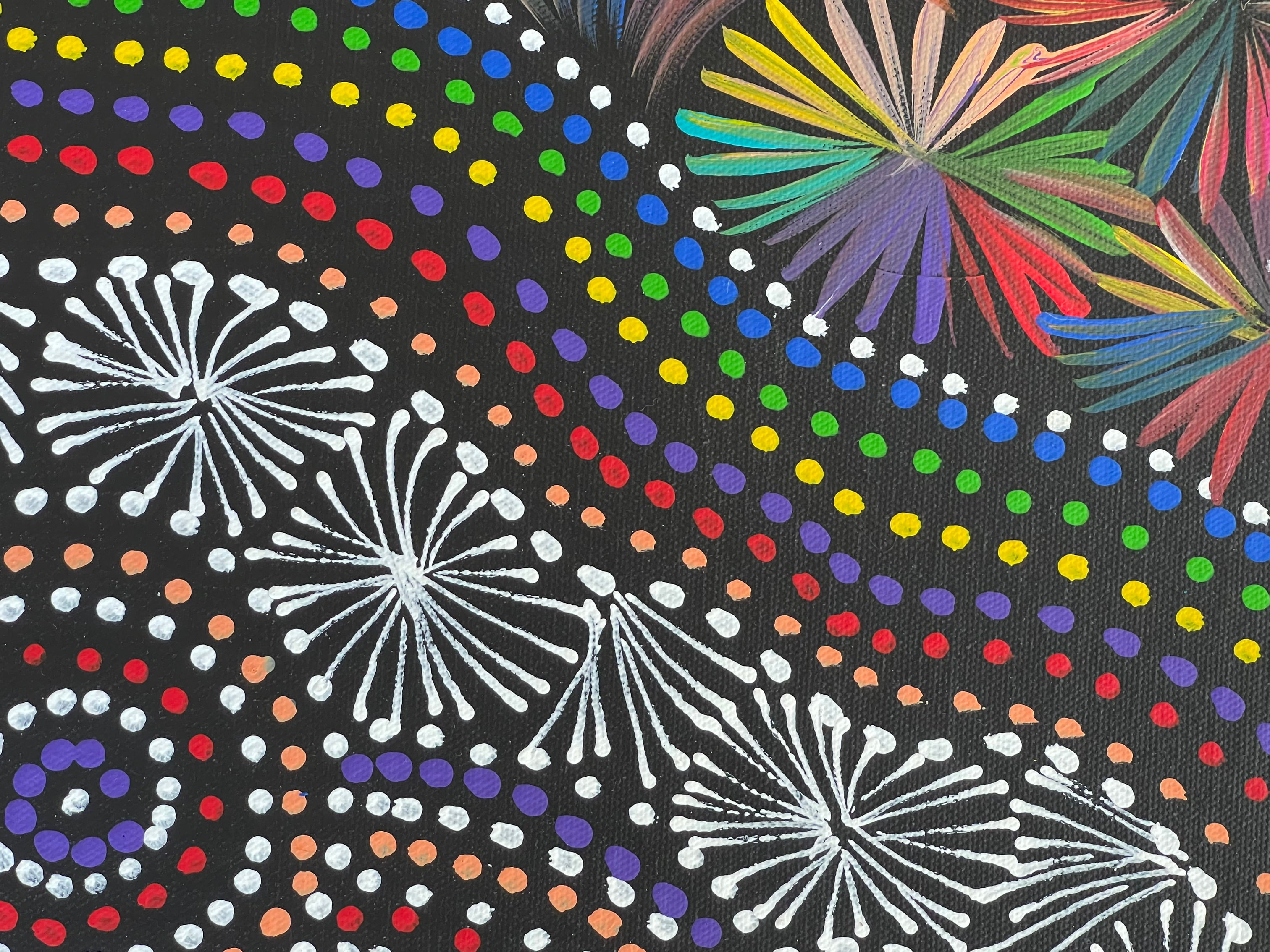 Selina Numina Kamprina - Bush Medicine Leaves with Spinifex Grass  .65-1