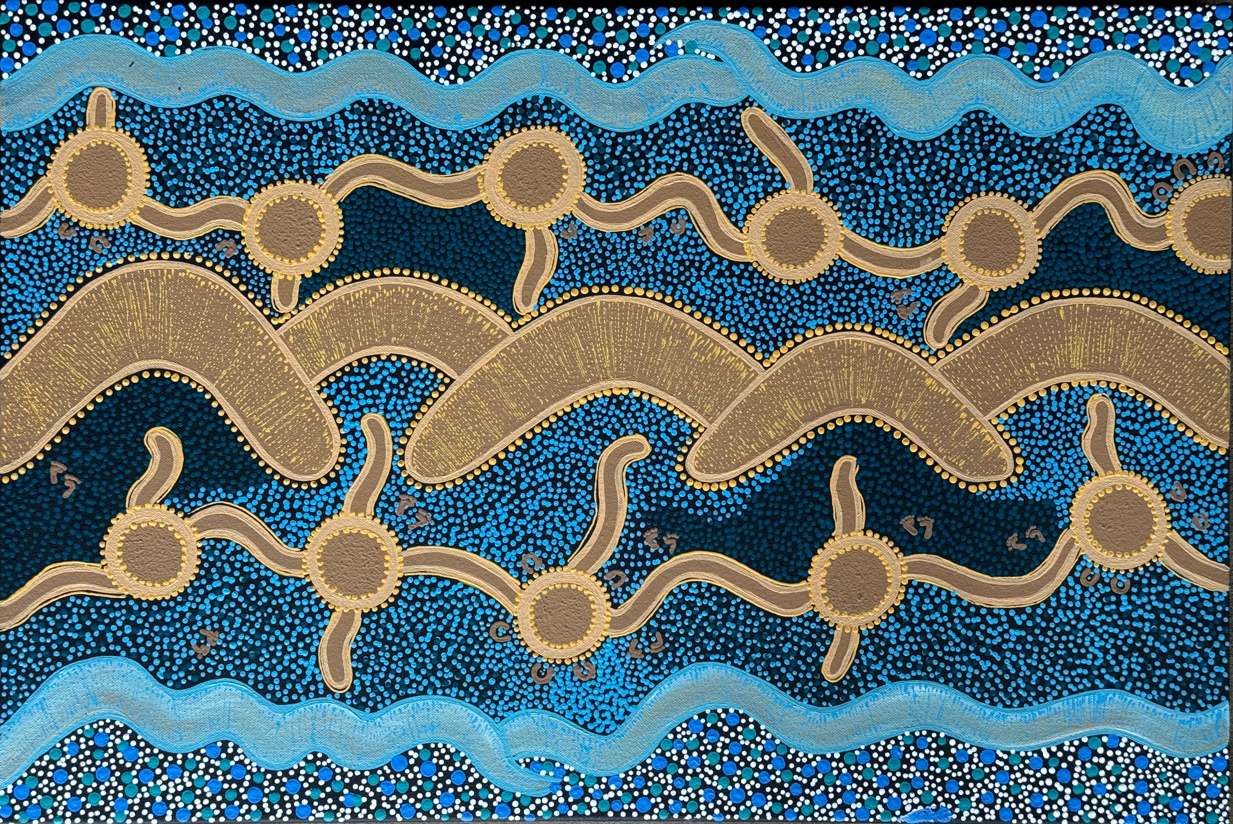 Deidre Burgoyne Rosier - My Travels to my Land and Sea *pre-stretched*