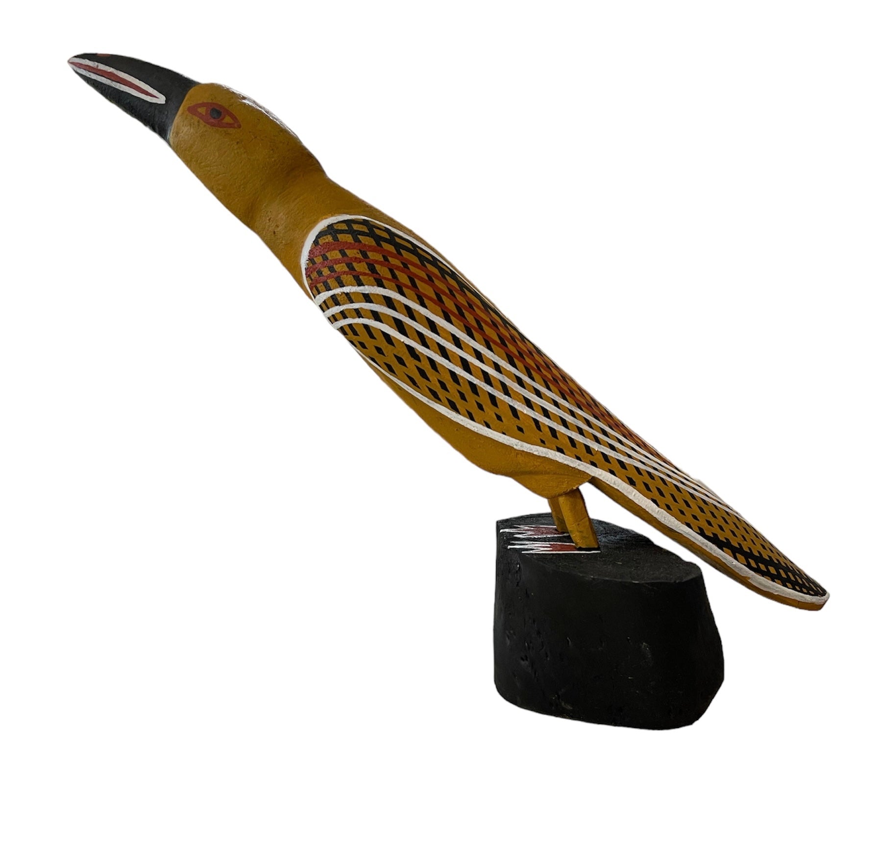 Elah Yunupingu & Barbara Wanambi - Bird Long Beak (Yellow)