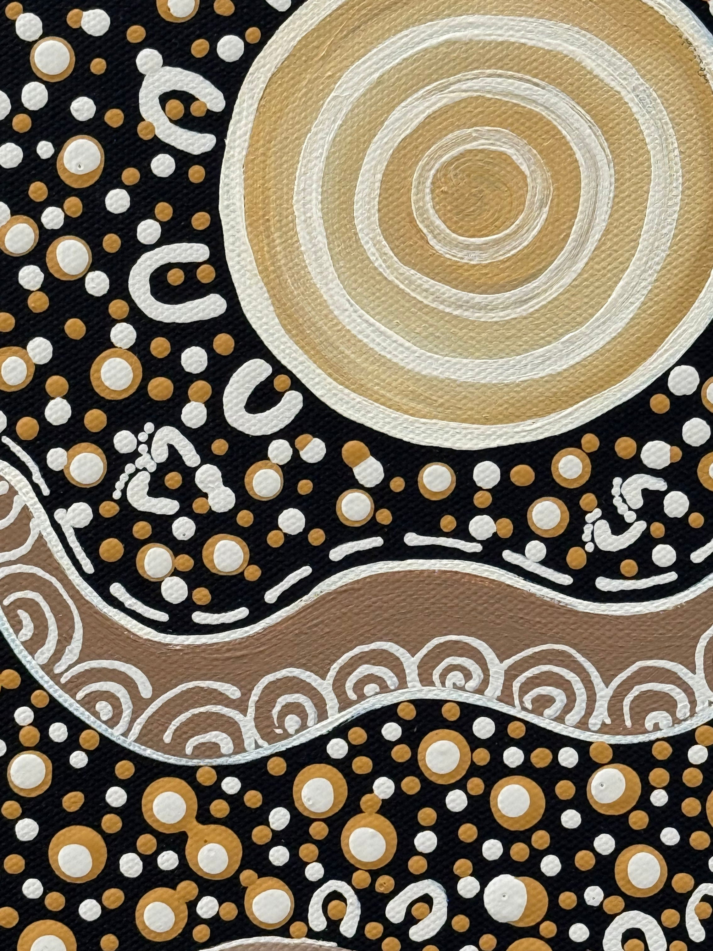 Deidre Burgoyne Rosier - Meeting Place, Family, Walk Abouts .39-5 *pre-stretched*