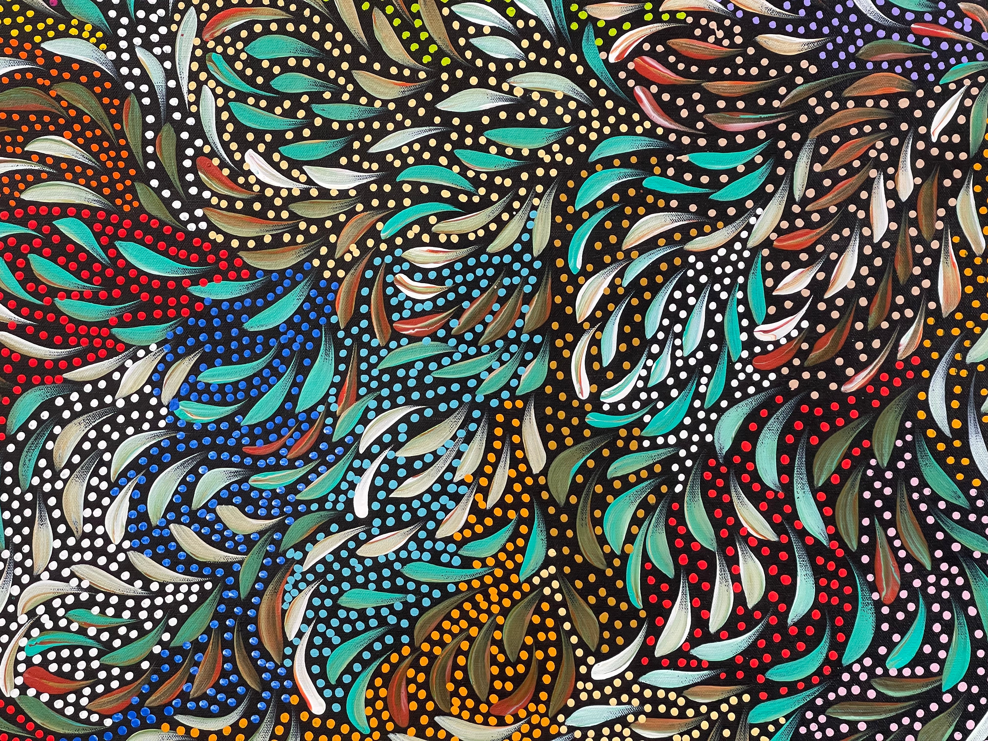 Caroline Numina - Seeded Bush Leaves - 148x86cm .62-16