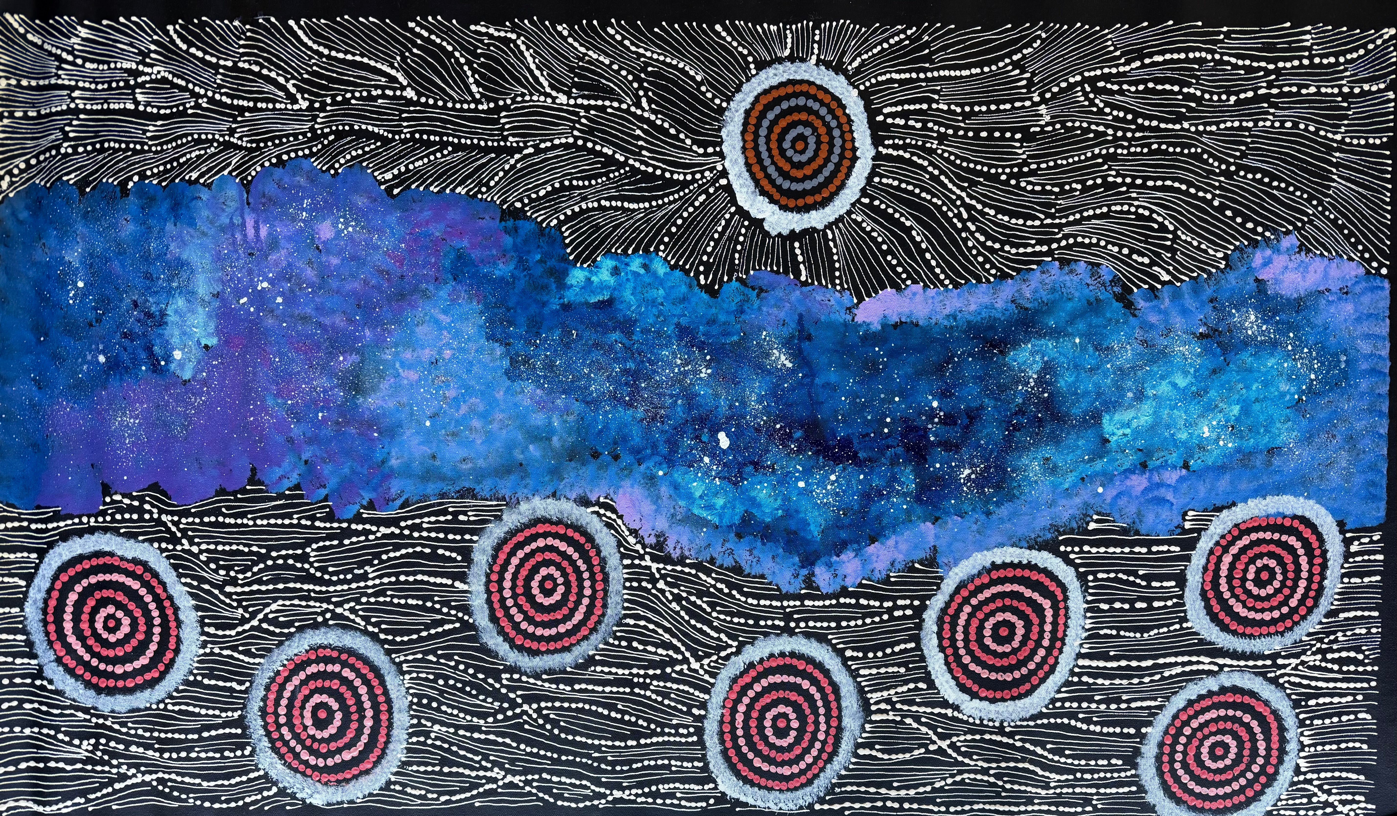 Maria Nampijinpa Brown - Seven Sisters Dreaming .78-3