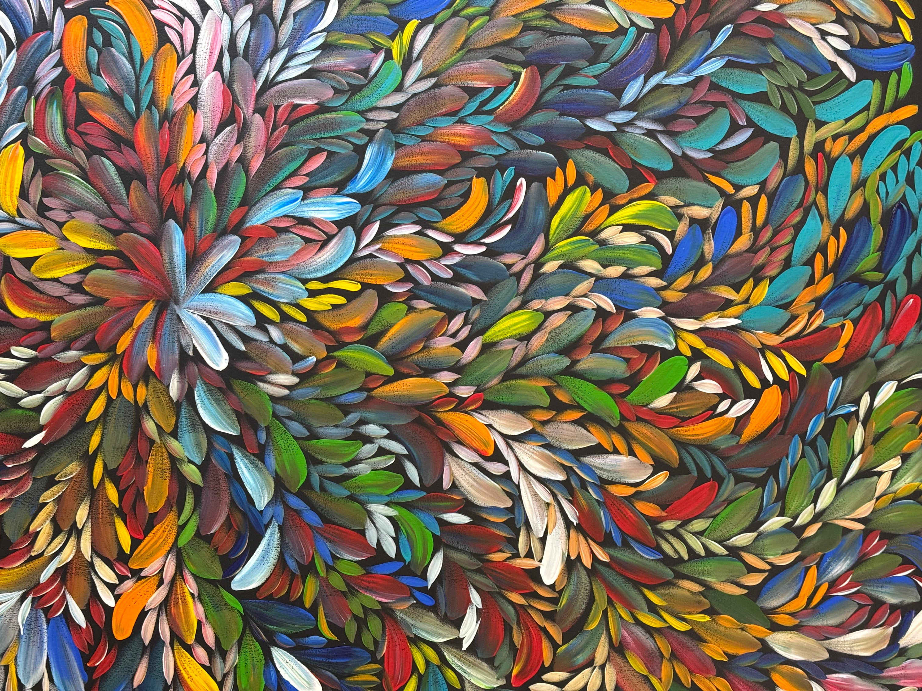 Louise Numina Napananka - Bush Medicine Leaves - 199x149cm .22-26
