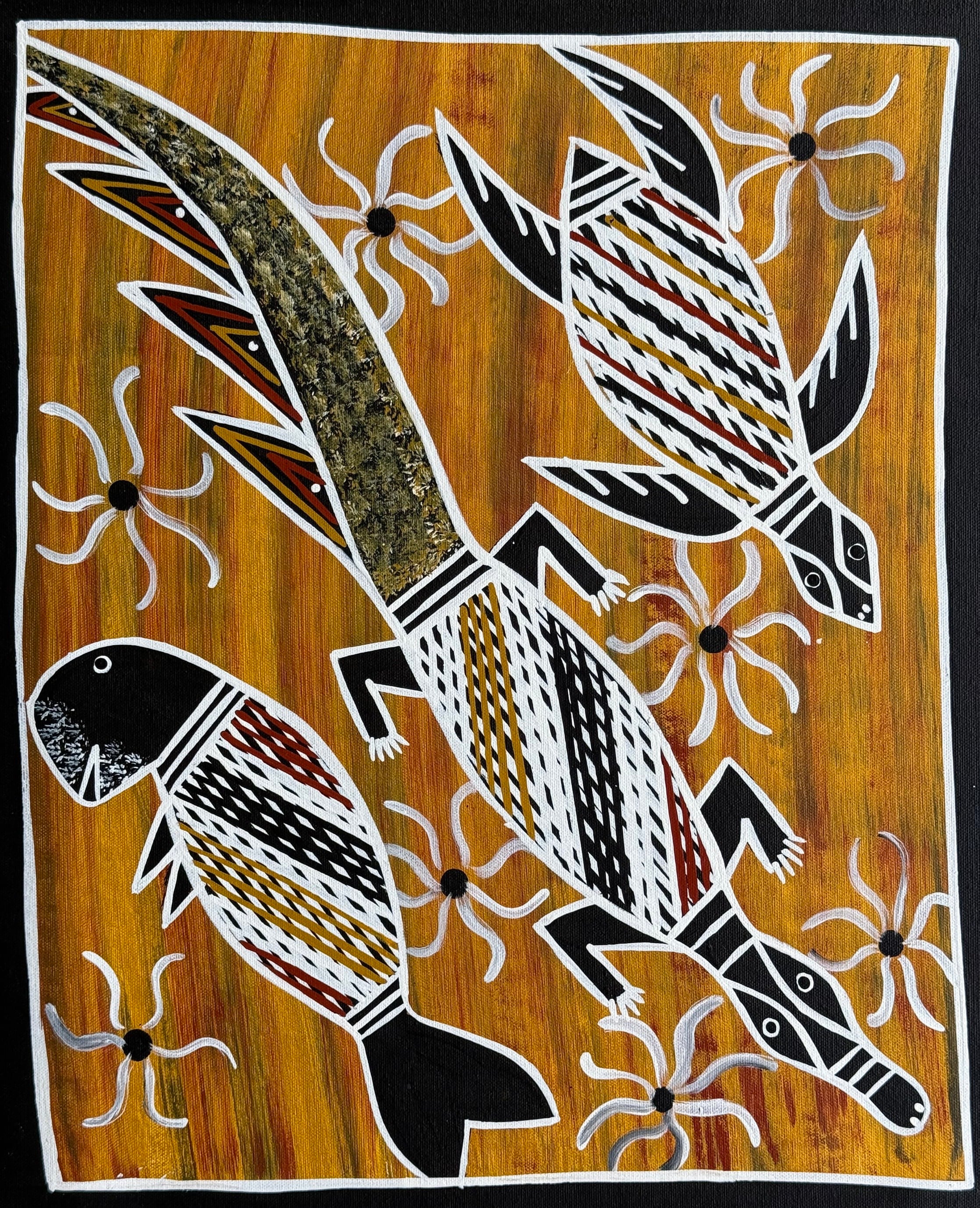 Christine Burarrwanga - Crocodile, Dugong and Turtle .01-8