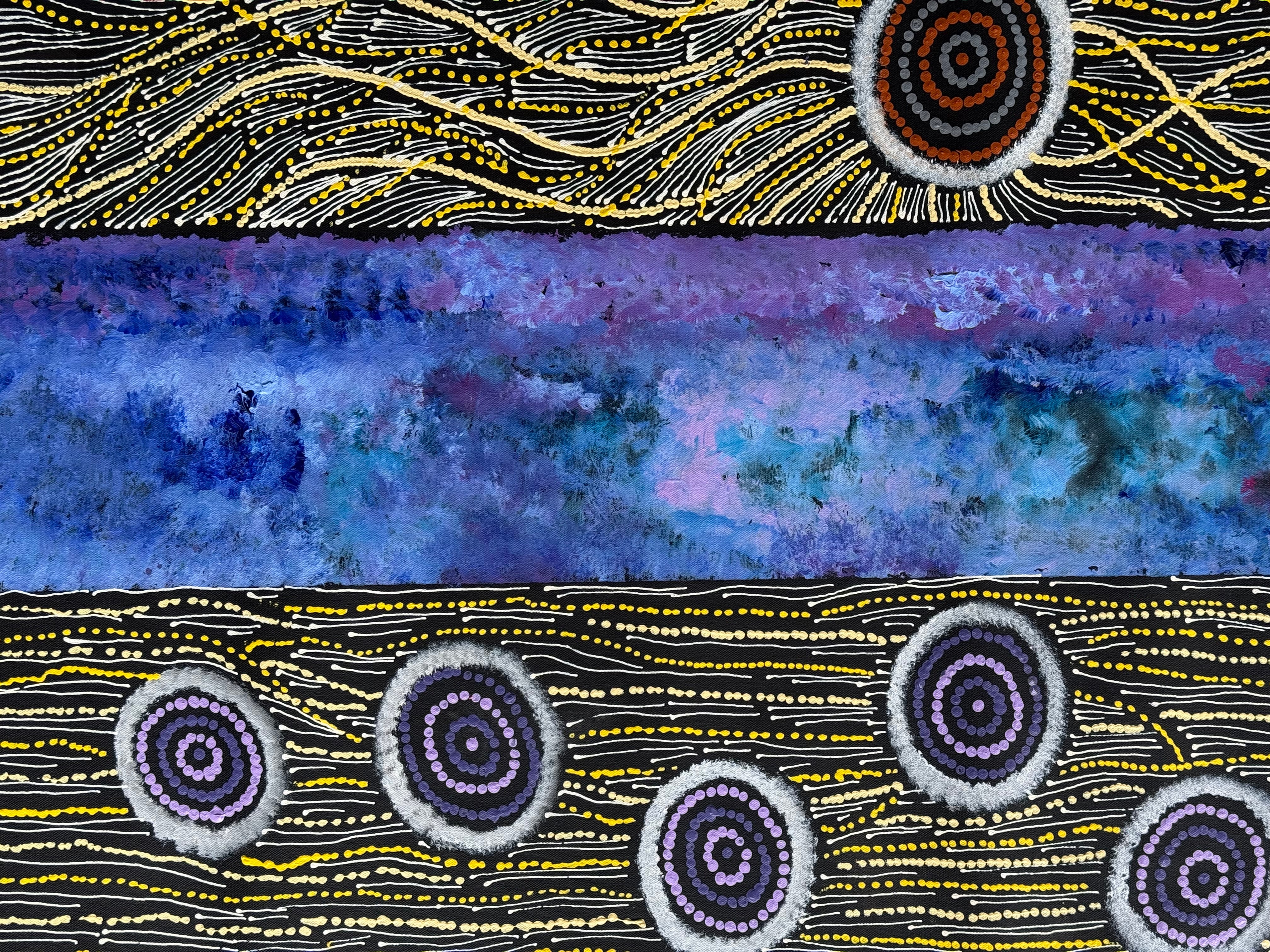 Maria Nampijinpa Brown - Seven Sisters Dreaming .63-5