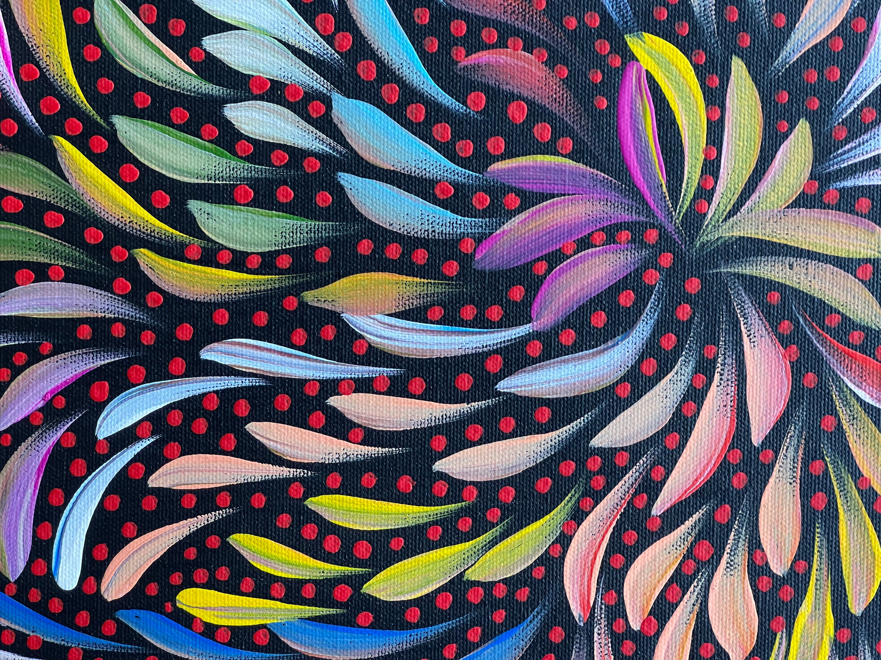 Caroline Numina - Bush Medicine Leaves with Seeds - 55x40cm .79-9