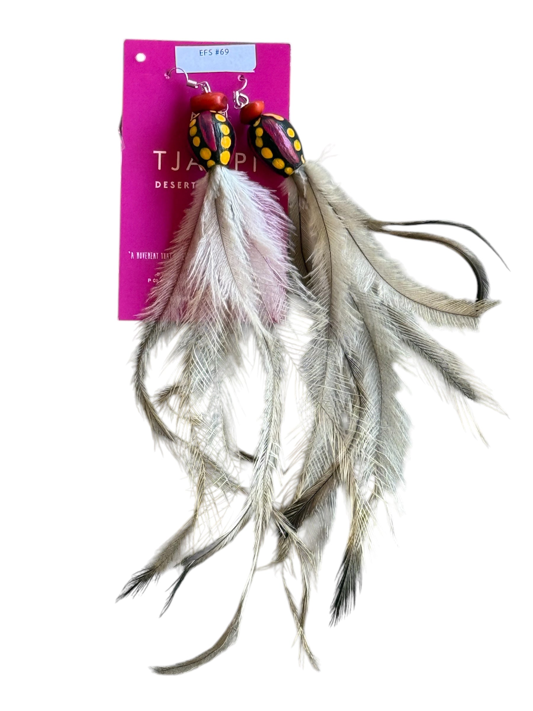 Seed and Feather Earrings