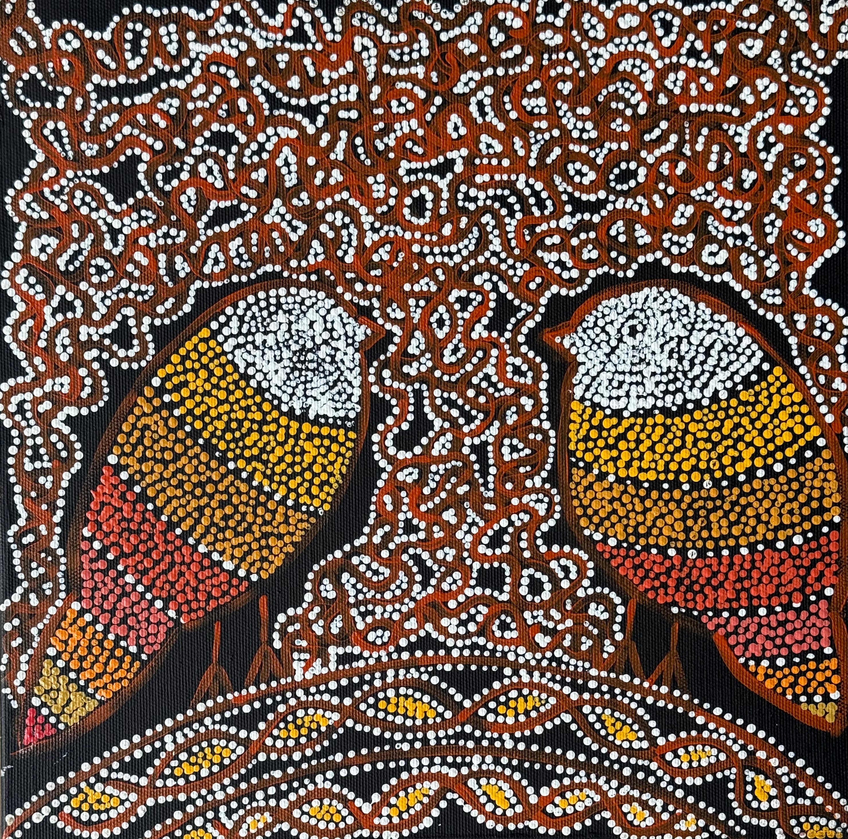 Geraldine Napangardi Granites - Ngalyipi Jukurrpa (Snake Vine Dreaming) - Stretched