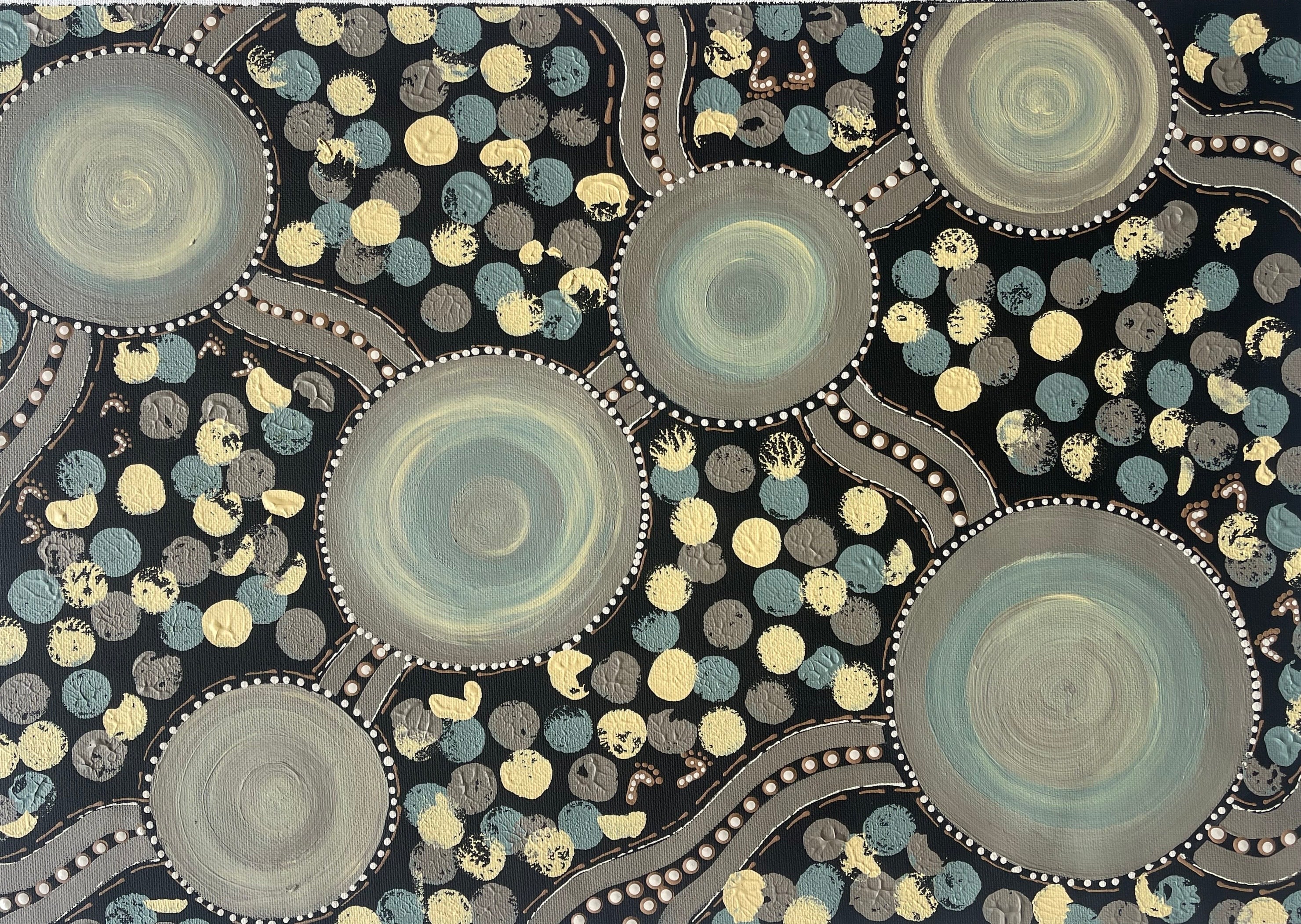 Deidre Burgoyne Rosier - Wirangu (Tribes) Travel Tracks, Walk About .34-13