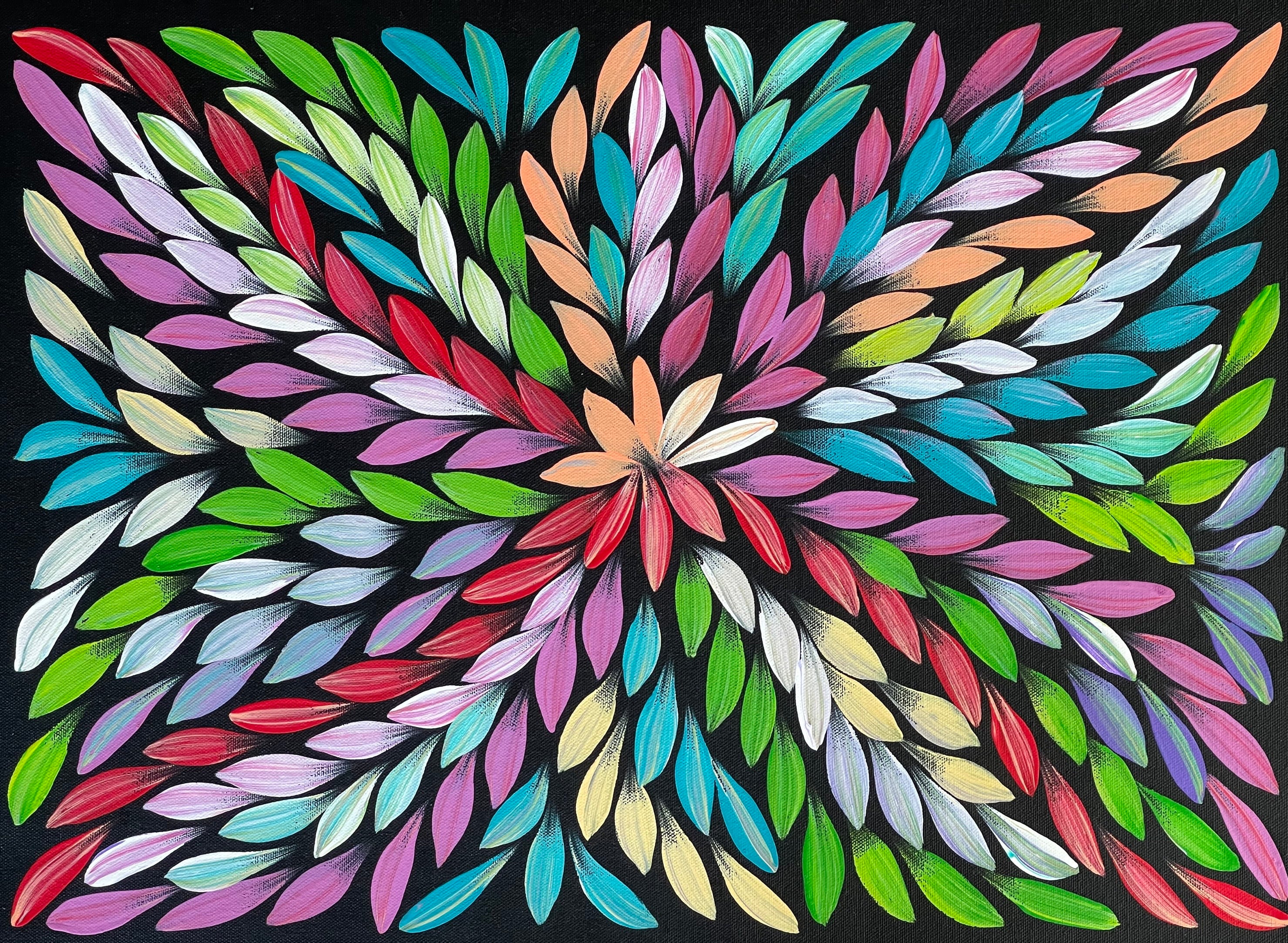 Jacinta Numina Waugh - Bush Medicine Leaves - 38x52cm .75-38