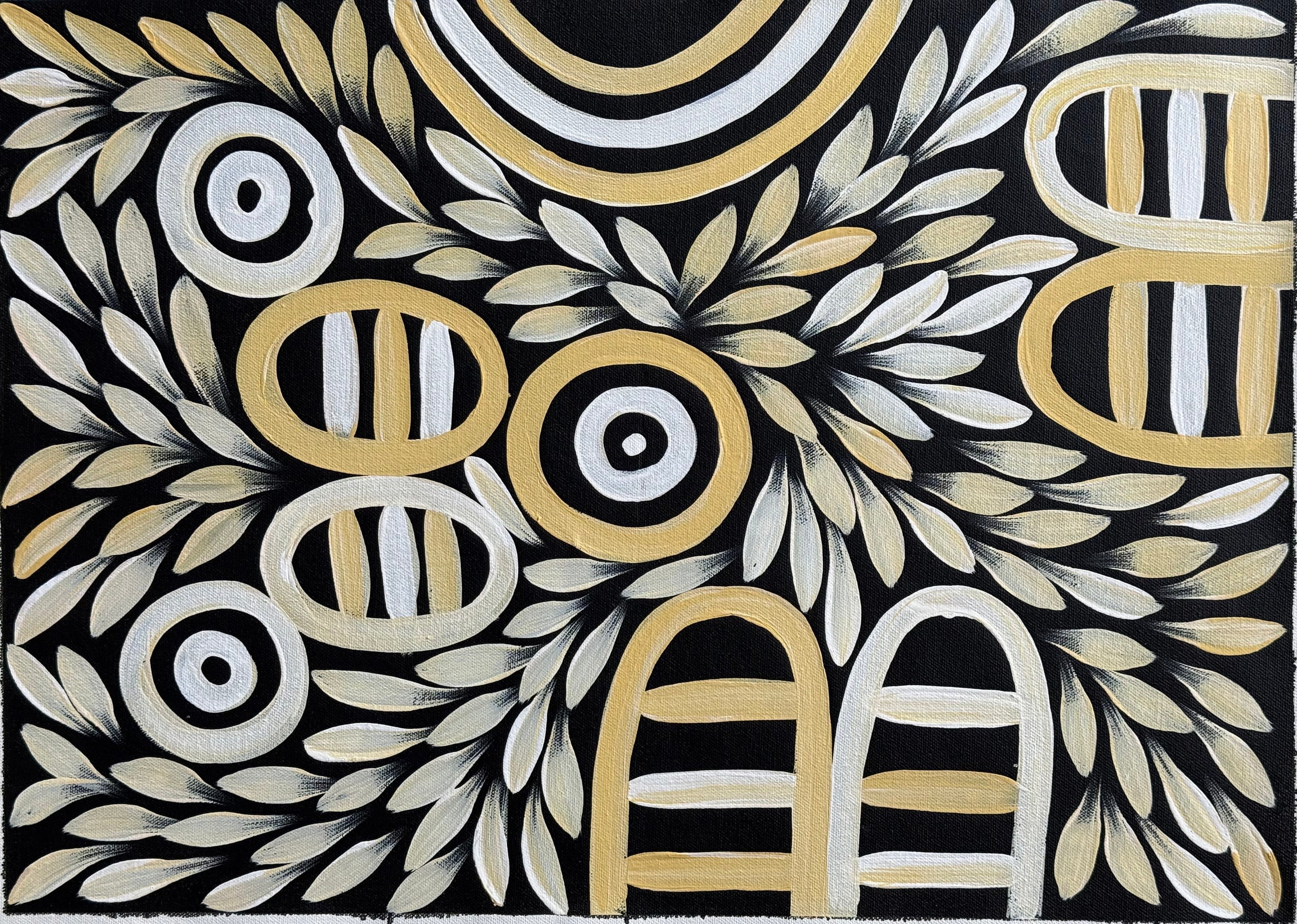 Jacinta Numina Waugh - Women Body Painting and Bush Medicine Leaves  .12-40