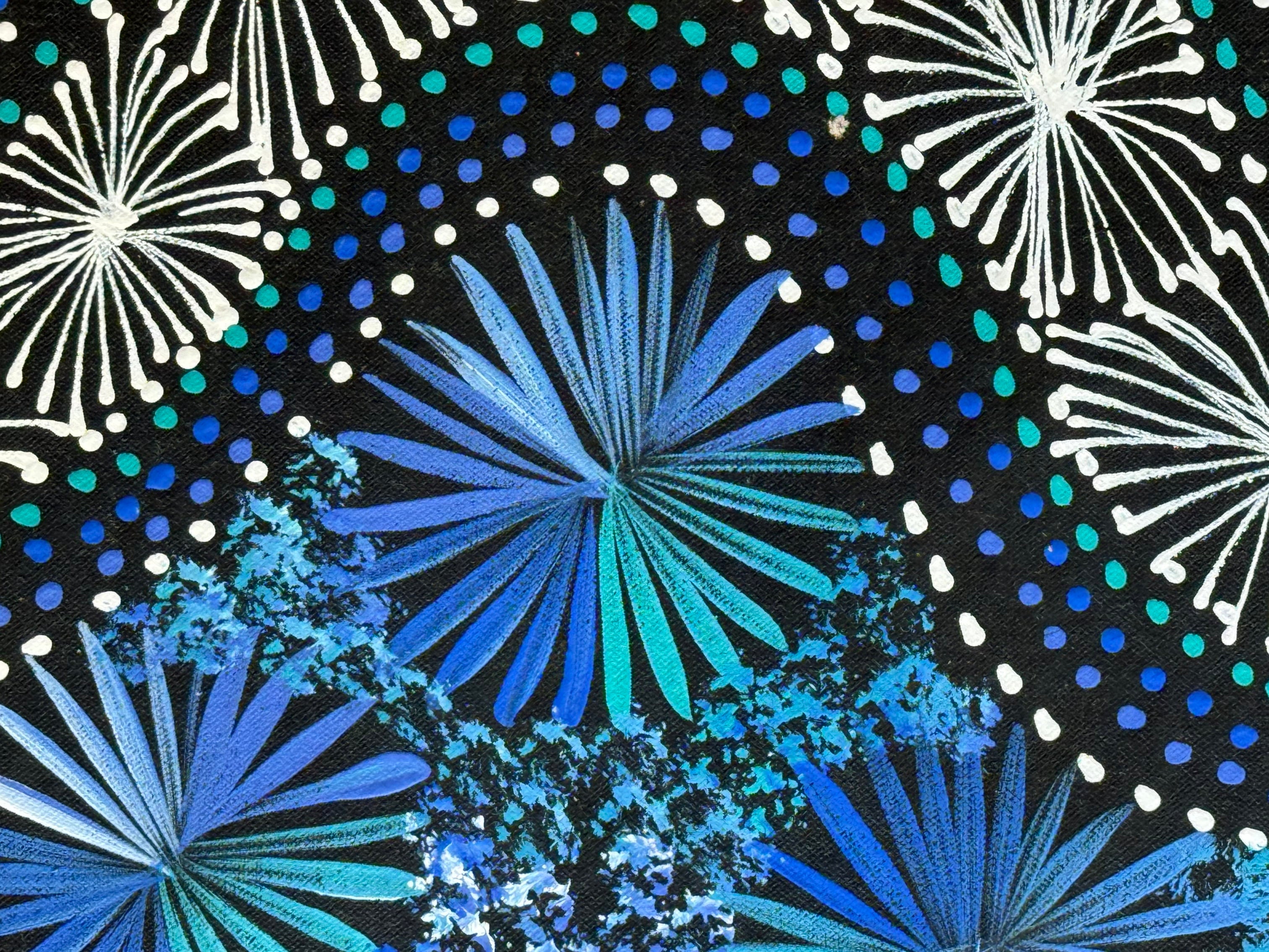 Selina Numina Kamprina - Bush Medicine Leaves with Spinifex Grass - 177x58cm .37-10