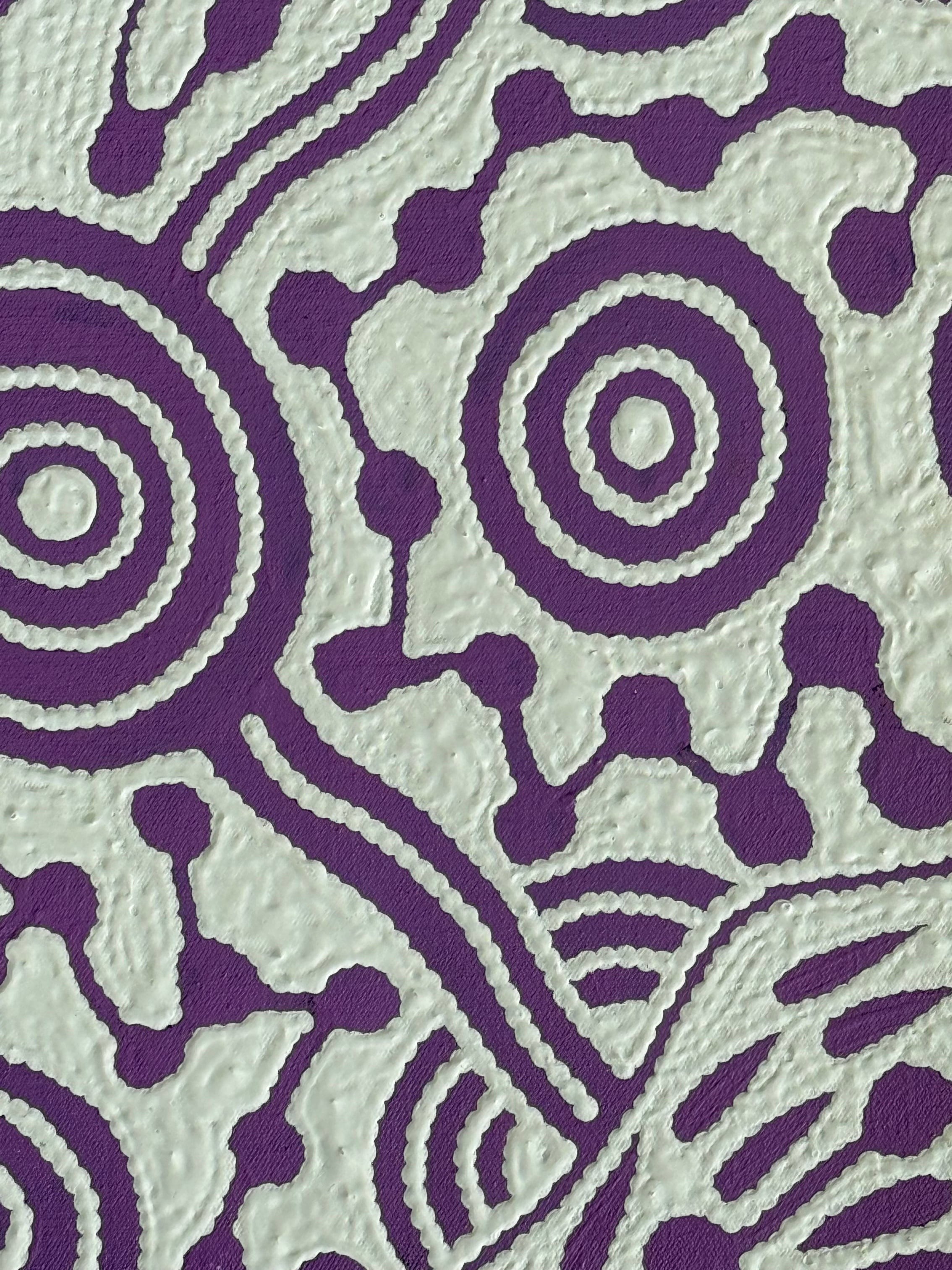 Ursula Napangardi Hudson - Pikilyi Jukurrpa (Vaughan Springs Dreaming) - 46x46cm