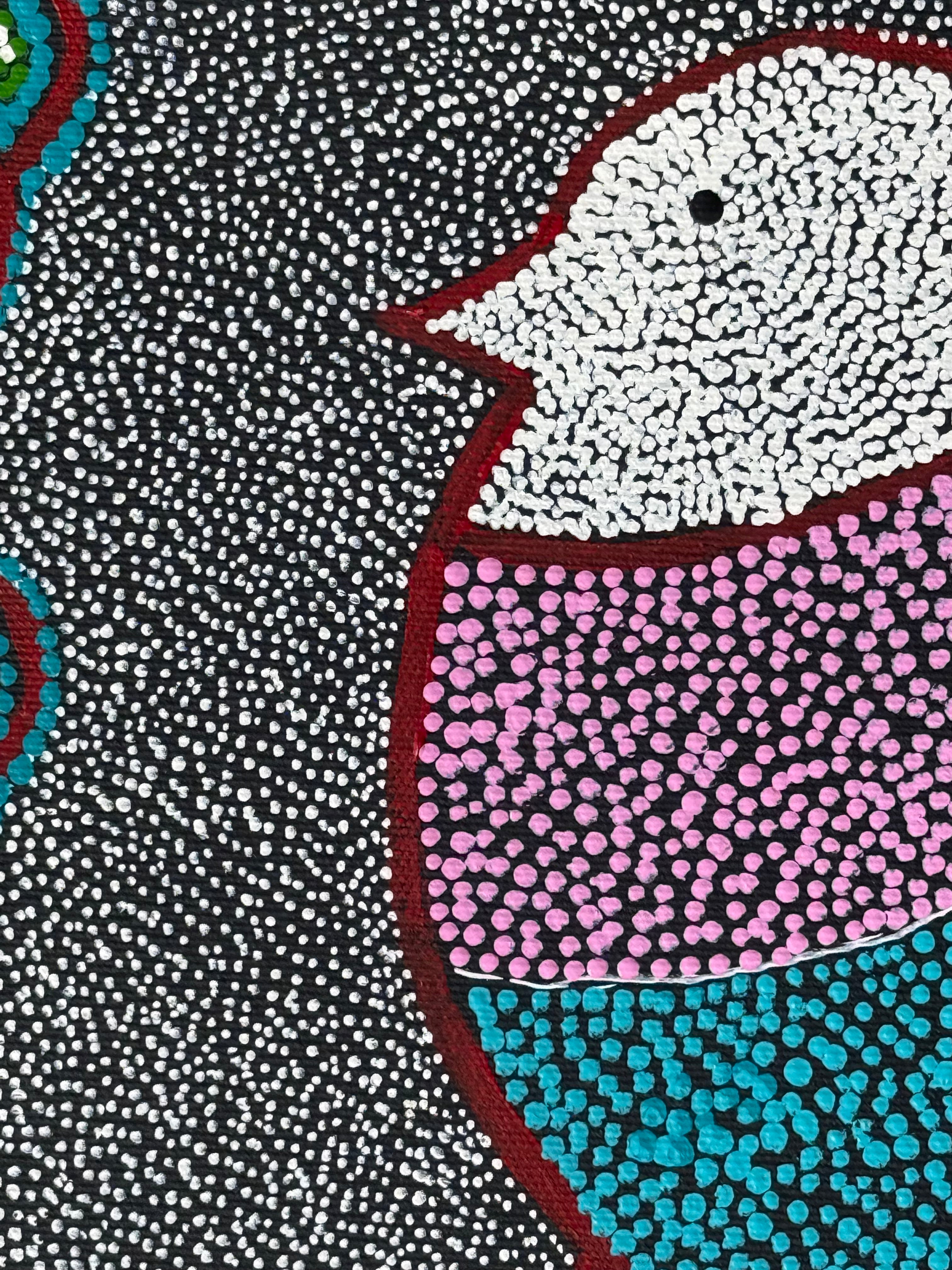 Geraldine Napangardi Granites - Ngalyipi Jukurrpa (Snakevine Dreaming) - Stretched