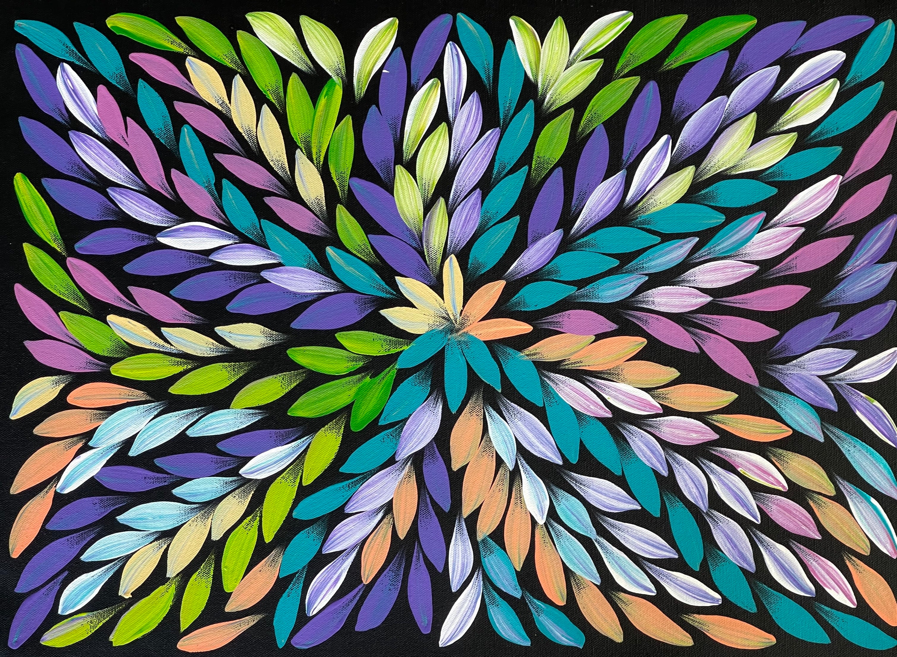 Jacinta Numina Waugh - Bush Medicine Leaves - 37x52cm .75-34