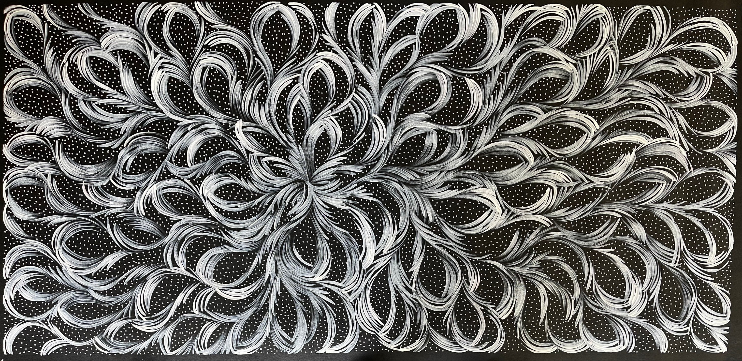 Selina Numina Kamprina - Bush Medicine Leaves with Seeds - 151x72cm .65-44