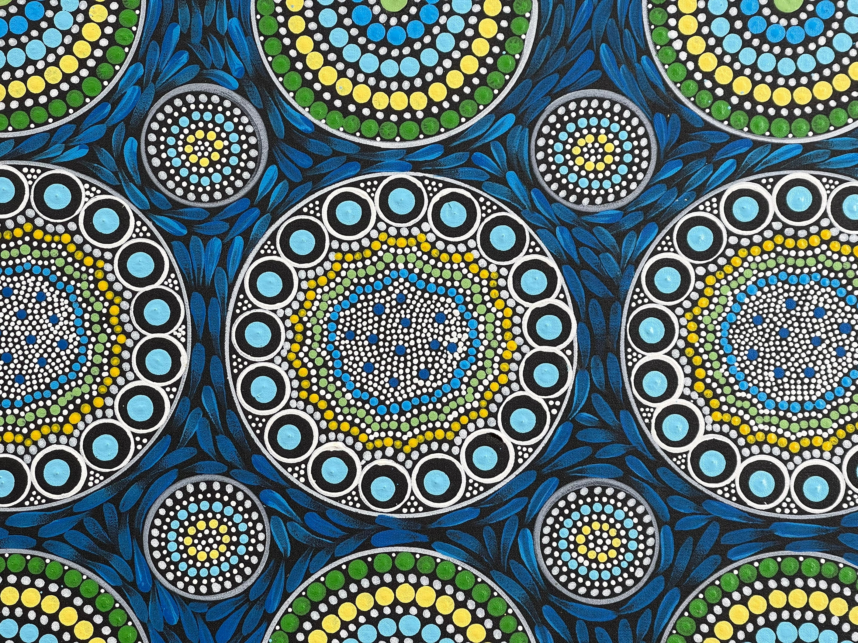 Maryanne Gibson - Bush Medicine, Bush Seeds, and Wild Bush Flowers - 112x59cm .27-3