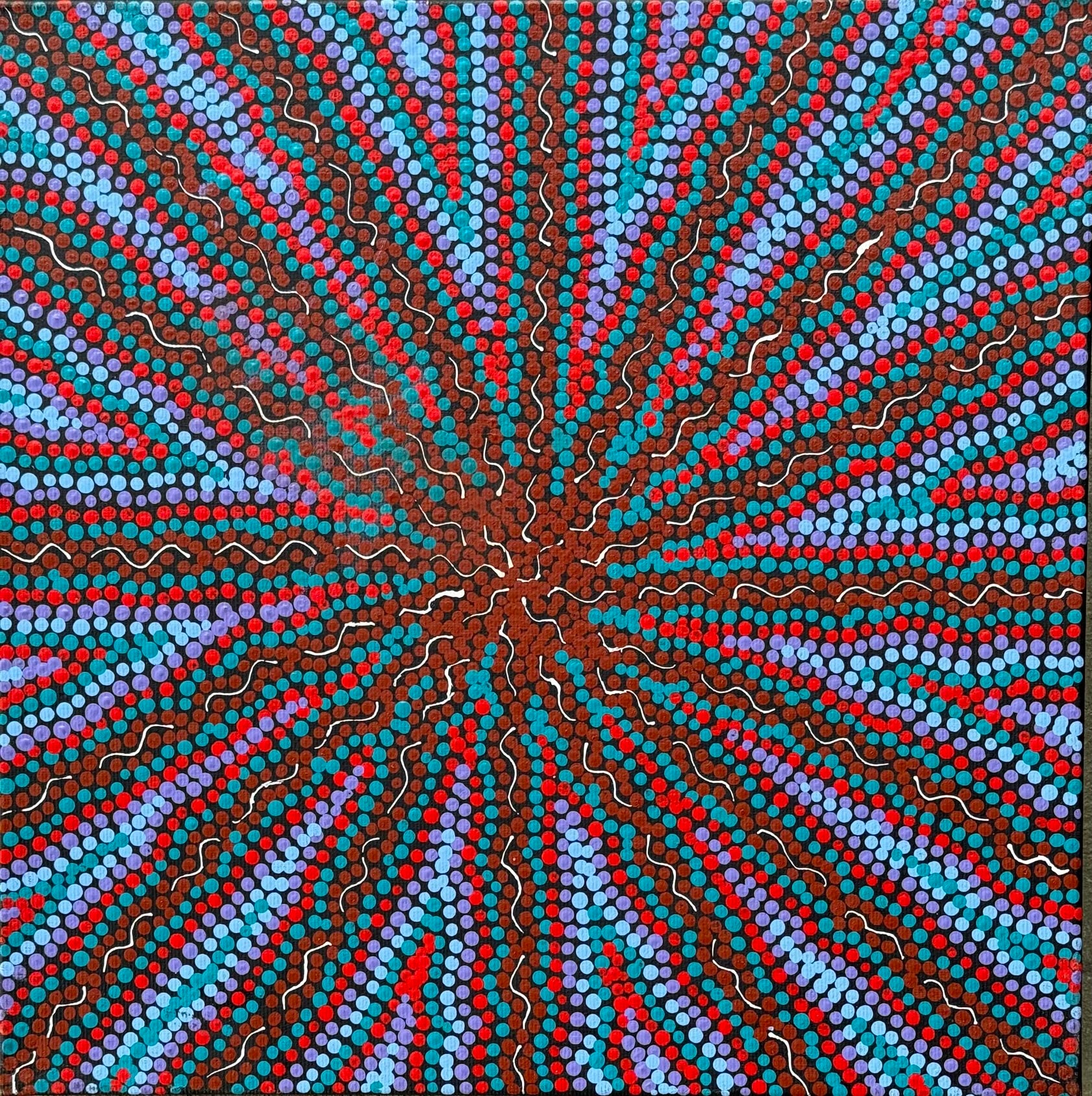 Justine Nakamarra Nelson - Yarla Jukurrpa (Bush Potato Dreaming) - Stretched