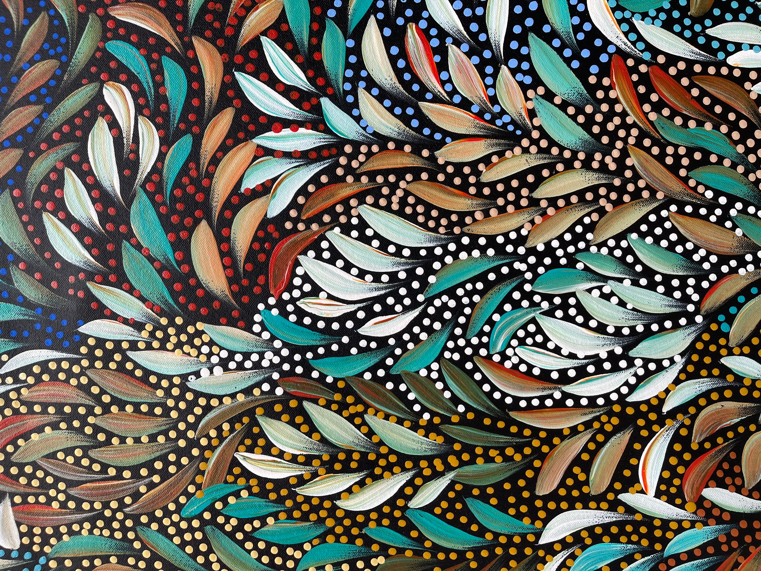 Caroline Numina - Bush Medicine Leaves and Seeds - 201x101cm .79-1