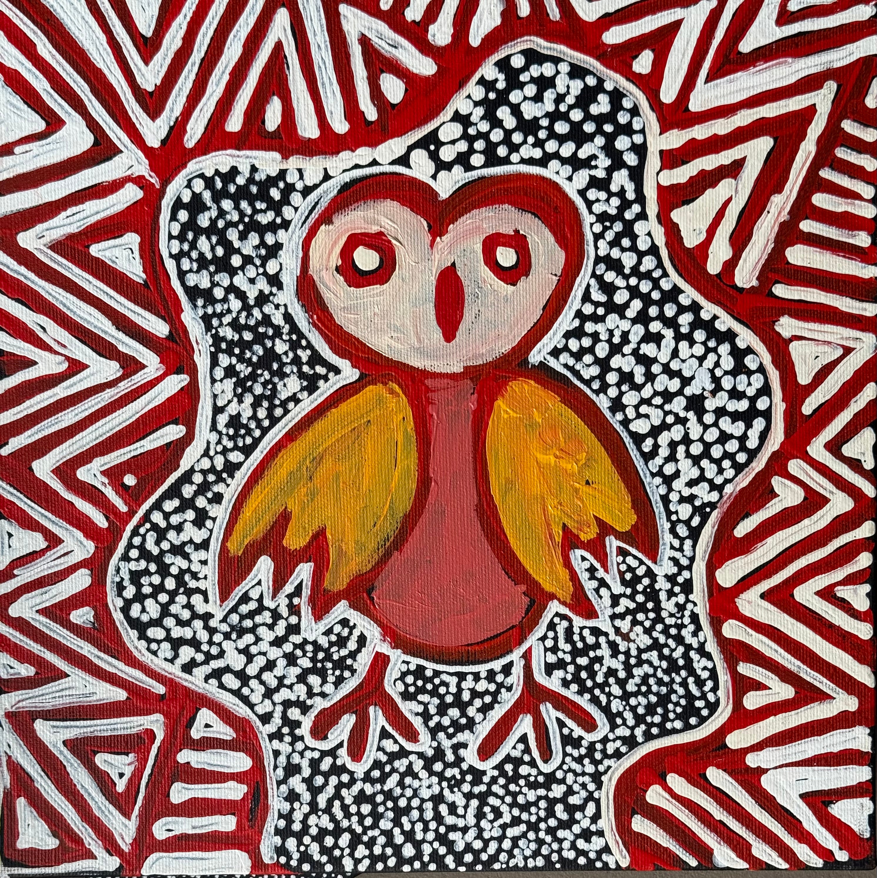 Juliette Nampijinpa Brown - Jarlajirrpi Jukurrpa (Owlet Nightjar Dreaming) - Stretched