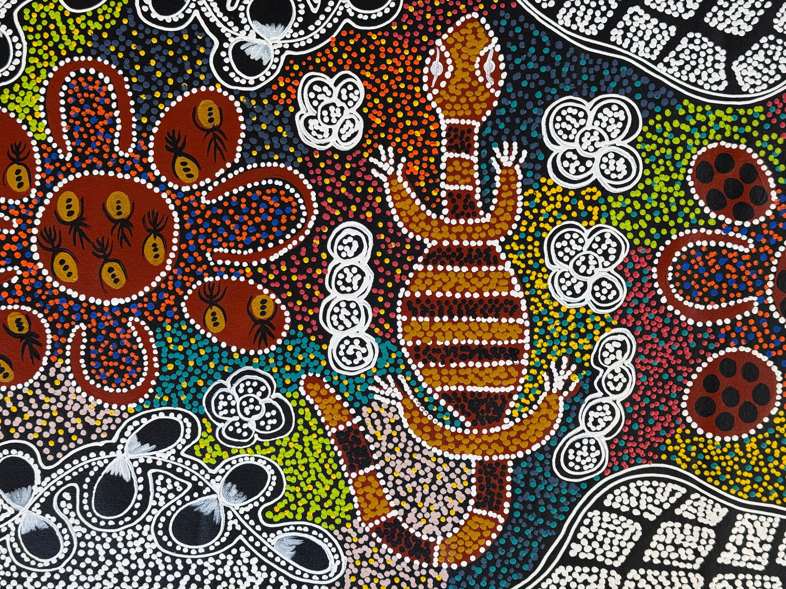 Lanita Numina - Women Collect Bush Plums, Honey Ants - 152x43cm .13-2