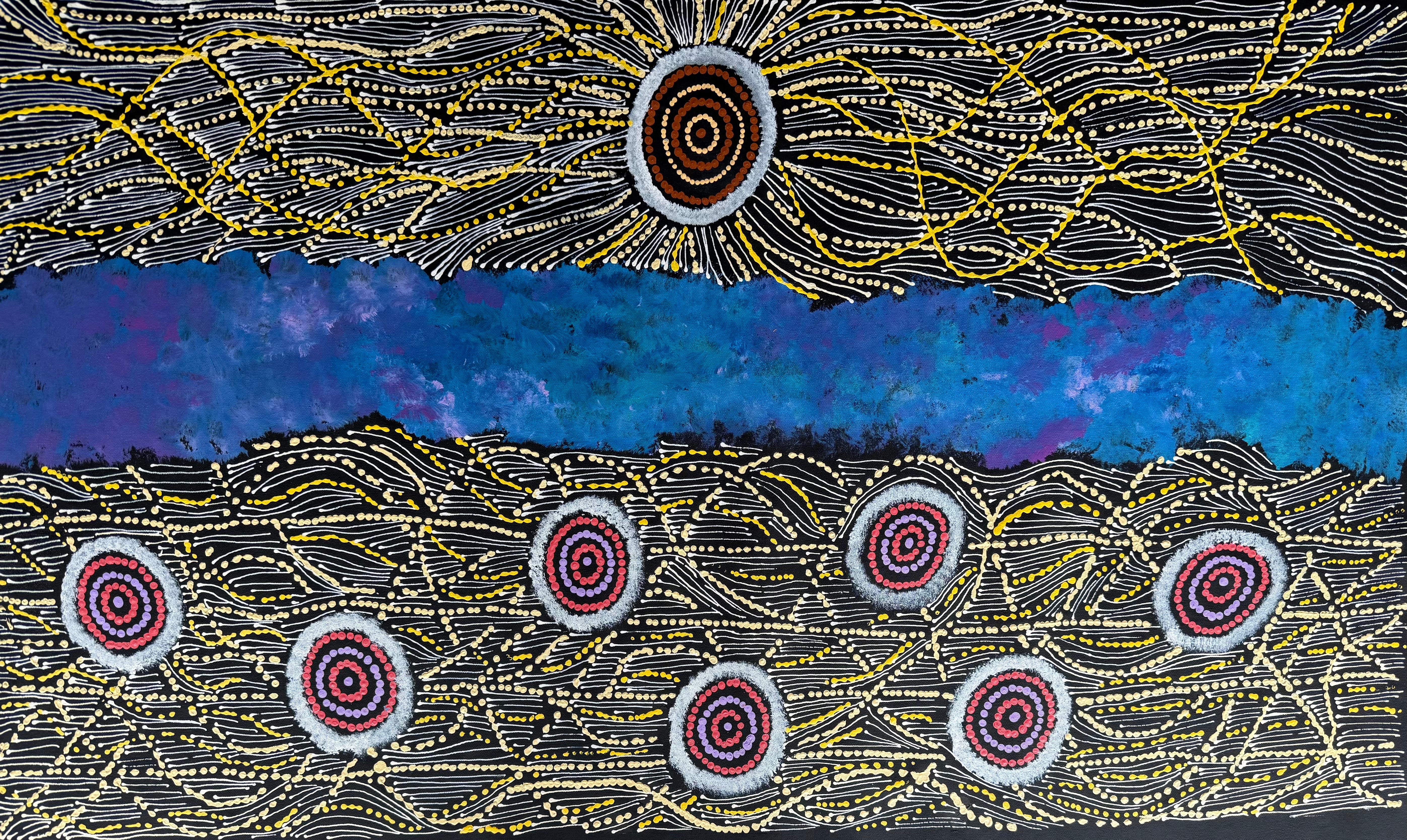 Maria Nampijinpa Brown - Seven Sisters Dreaming .63-7