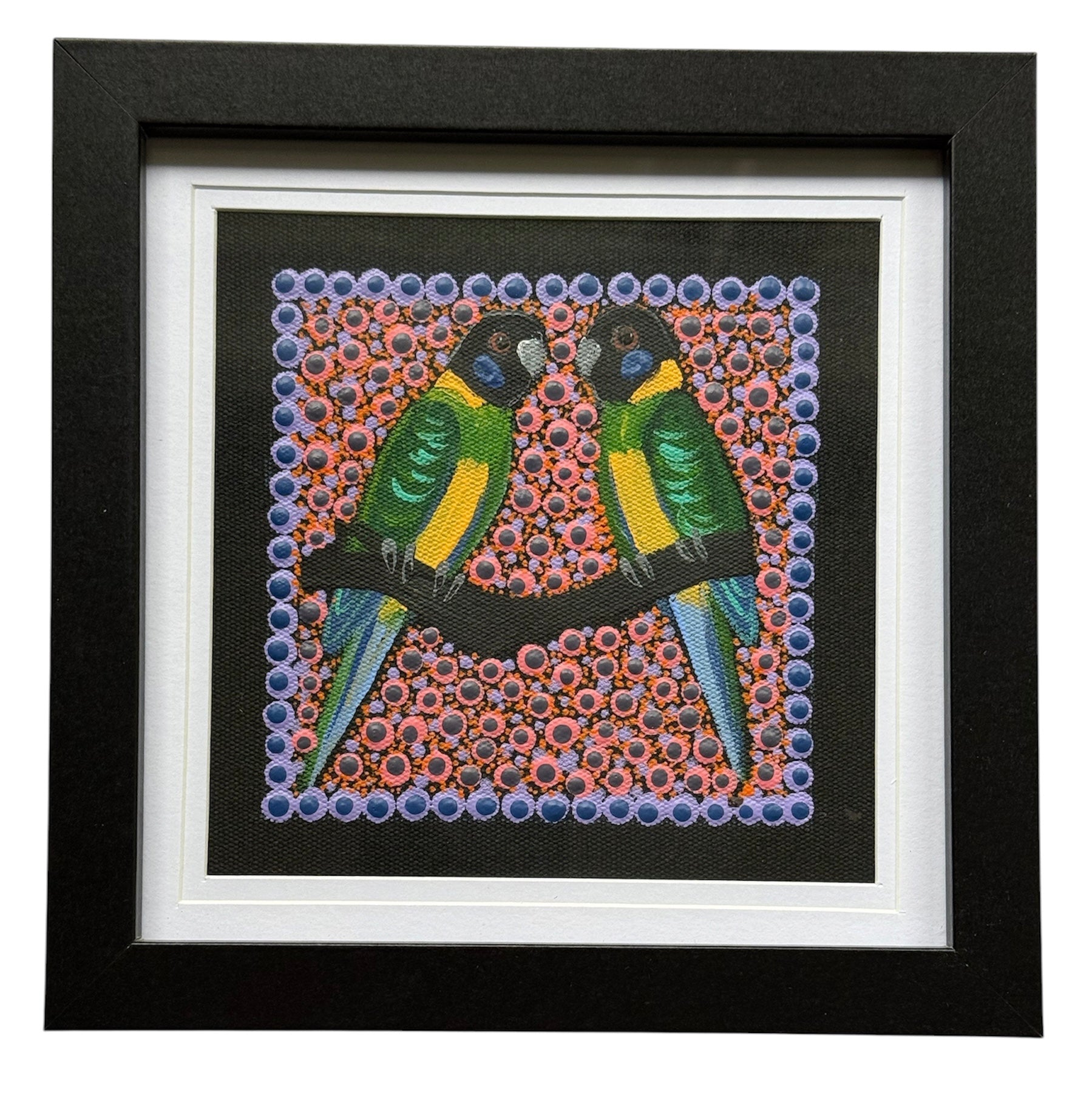 Kathleen Buzzacott - Ringneck Parrots - Small, Framed .300