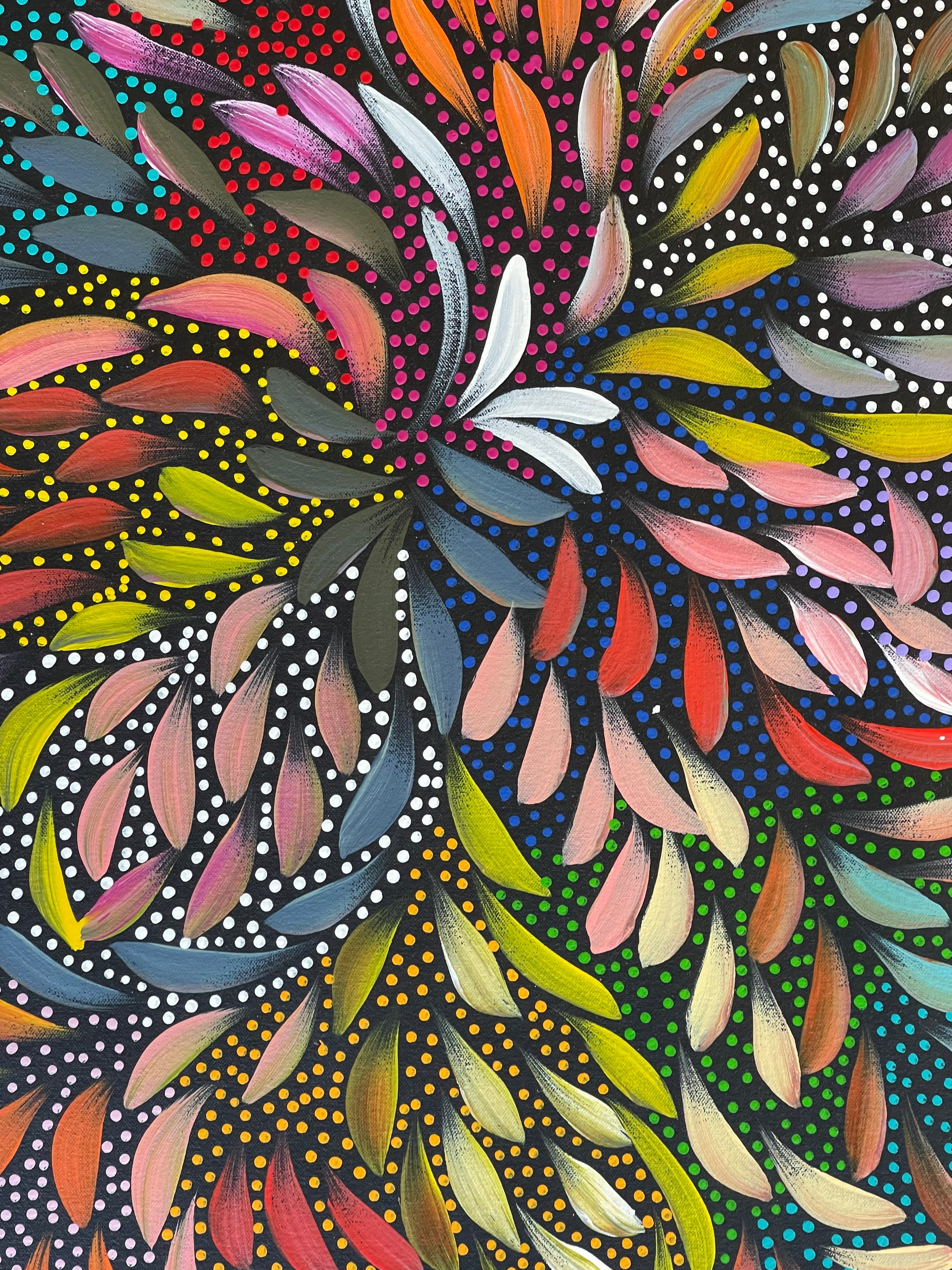 Caroline Numina - Bush Medicine Leaves with Seeds - 85x94cm .62-20