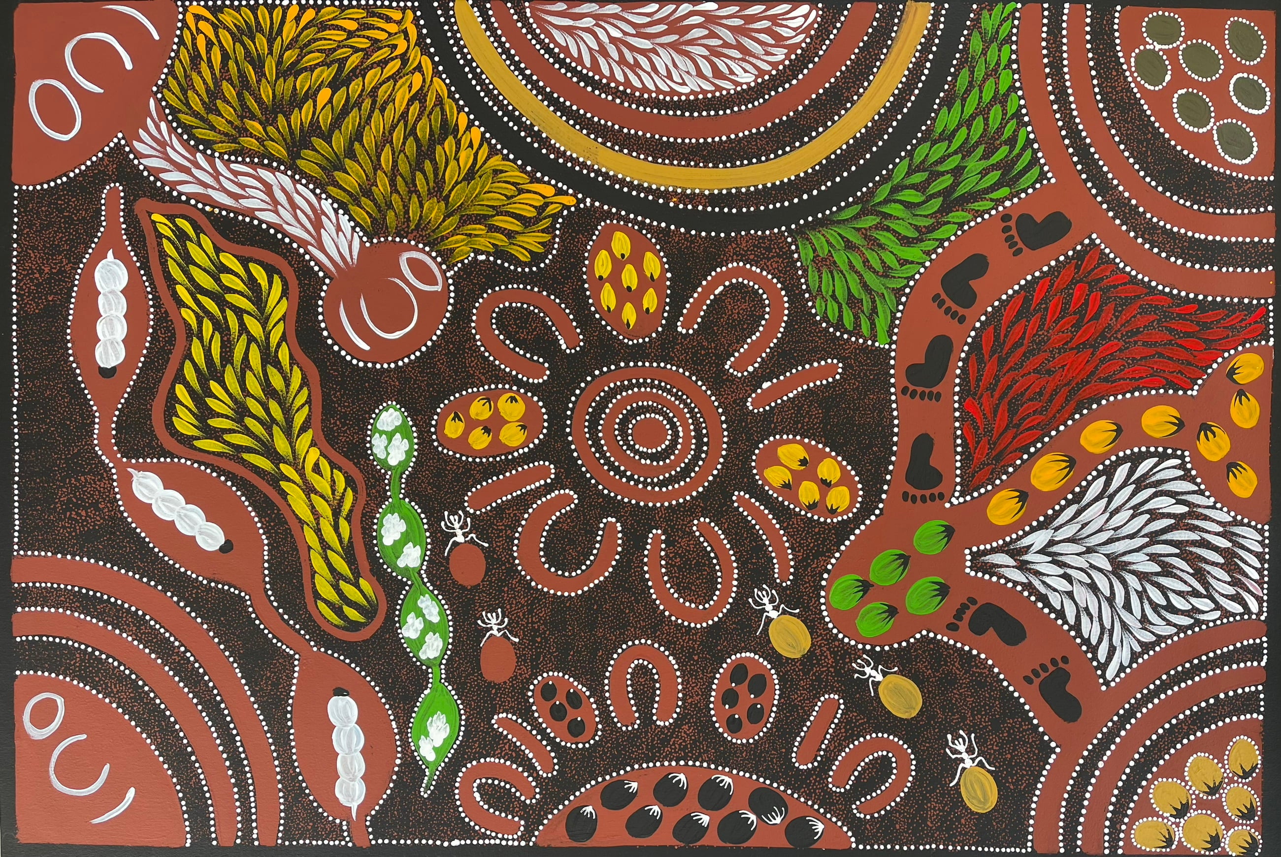 Caroline Numina - Womens Collecting Bush Tucker - 96x64cm .25-19