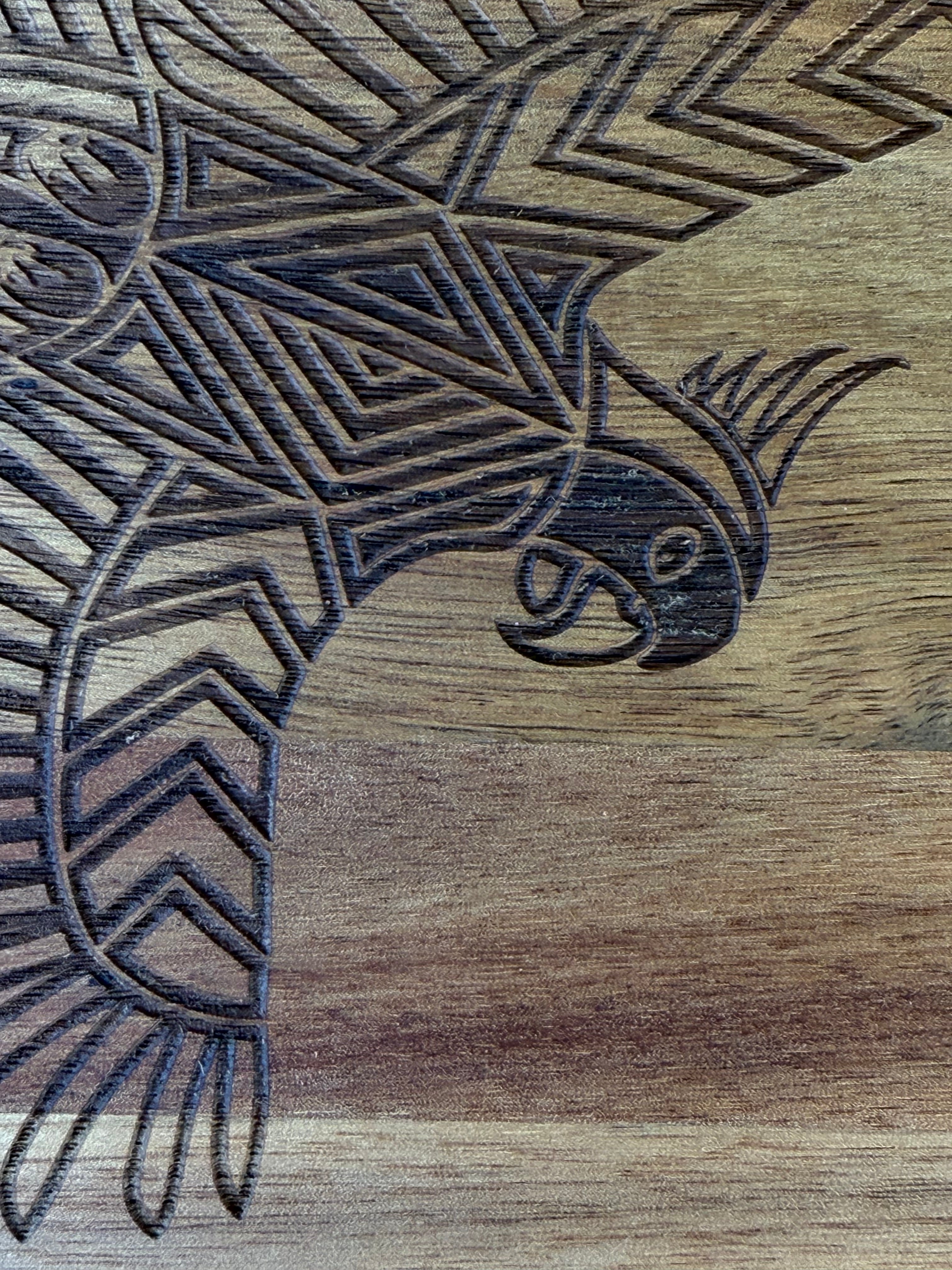 Acacia Small Rectangle Board - White Cockatoo - Mick Harding