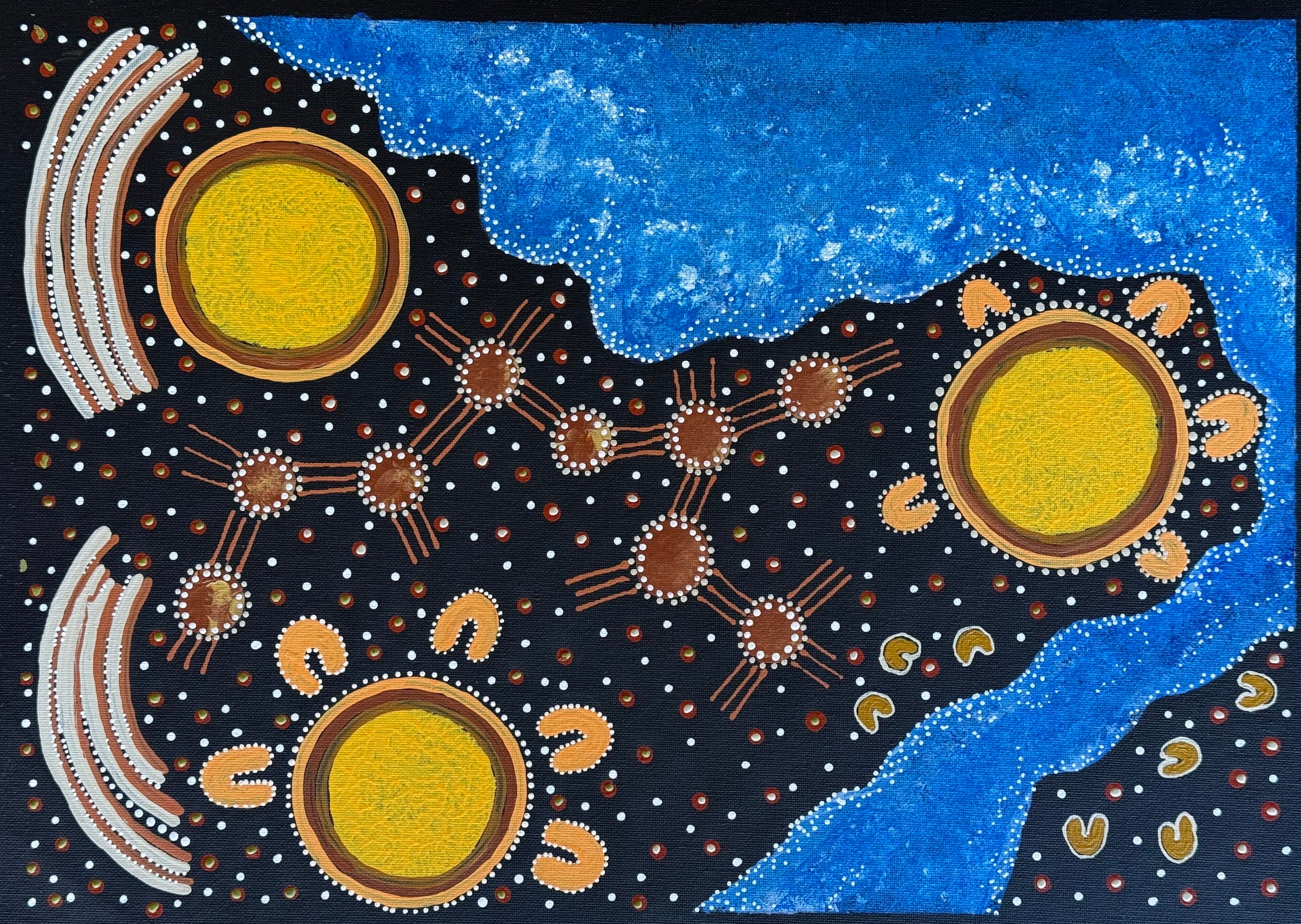 Deidre Burgoyne Rosier - Family Gathering - 36x51cm .69-4
