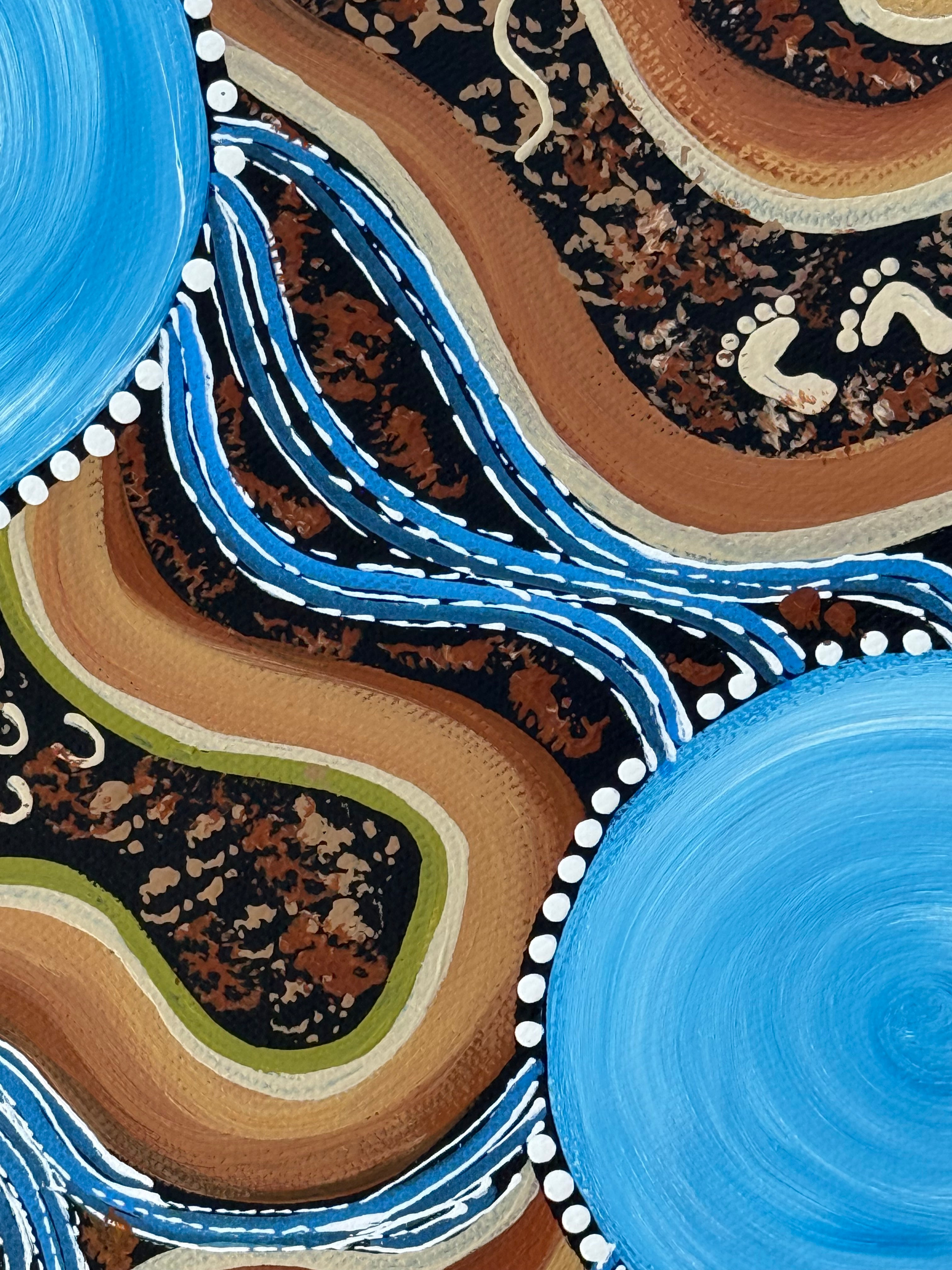 Deidre Burgoyne Rosier - Gatherings and Travel Tracks Through the Land Near Waterways .89-12 *pre-stretched*