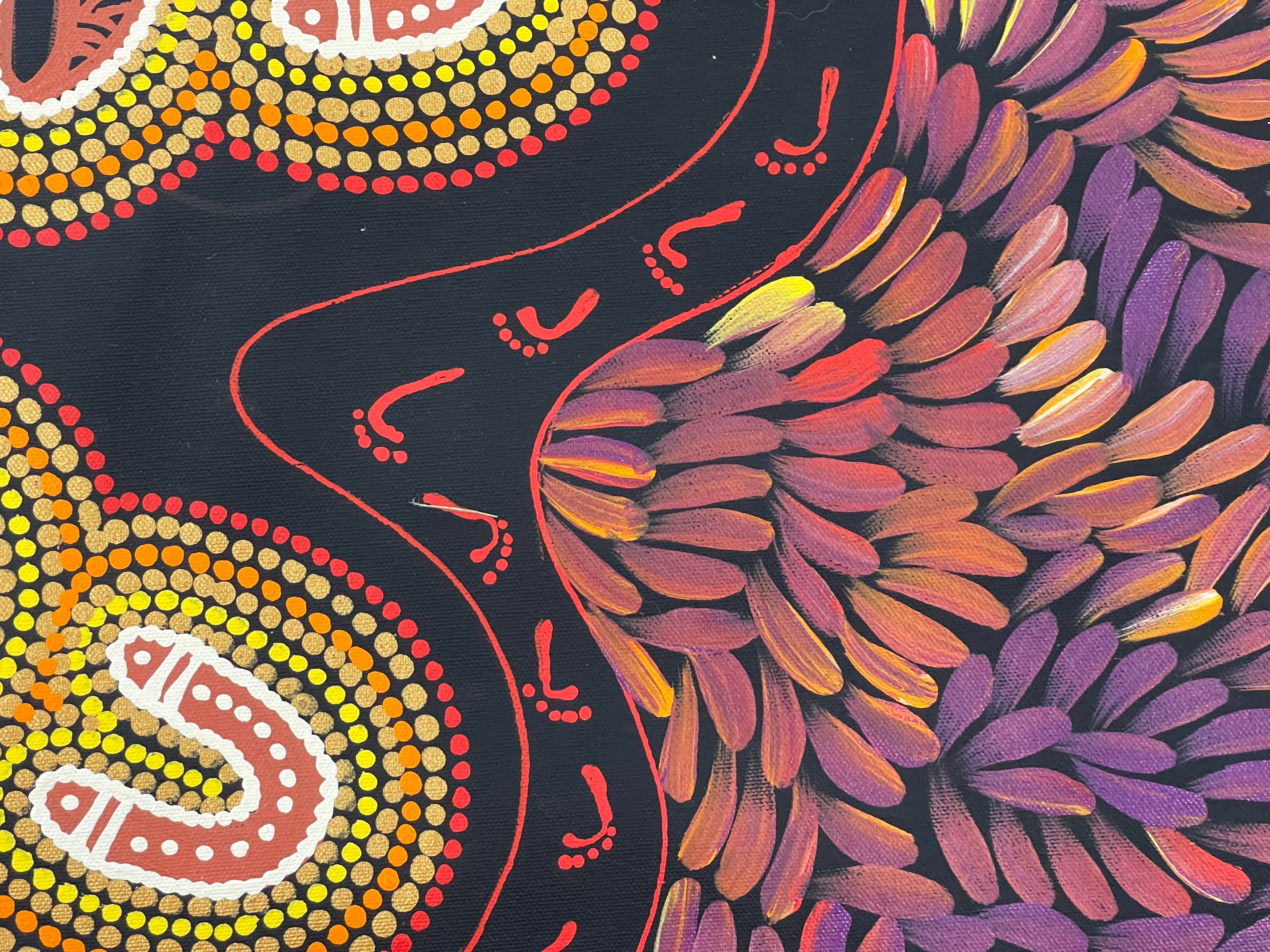By Artist Eunice Nungarrayi Woods - Mala Women's Dreaming - 91x145cm .49-1