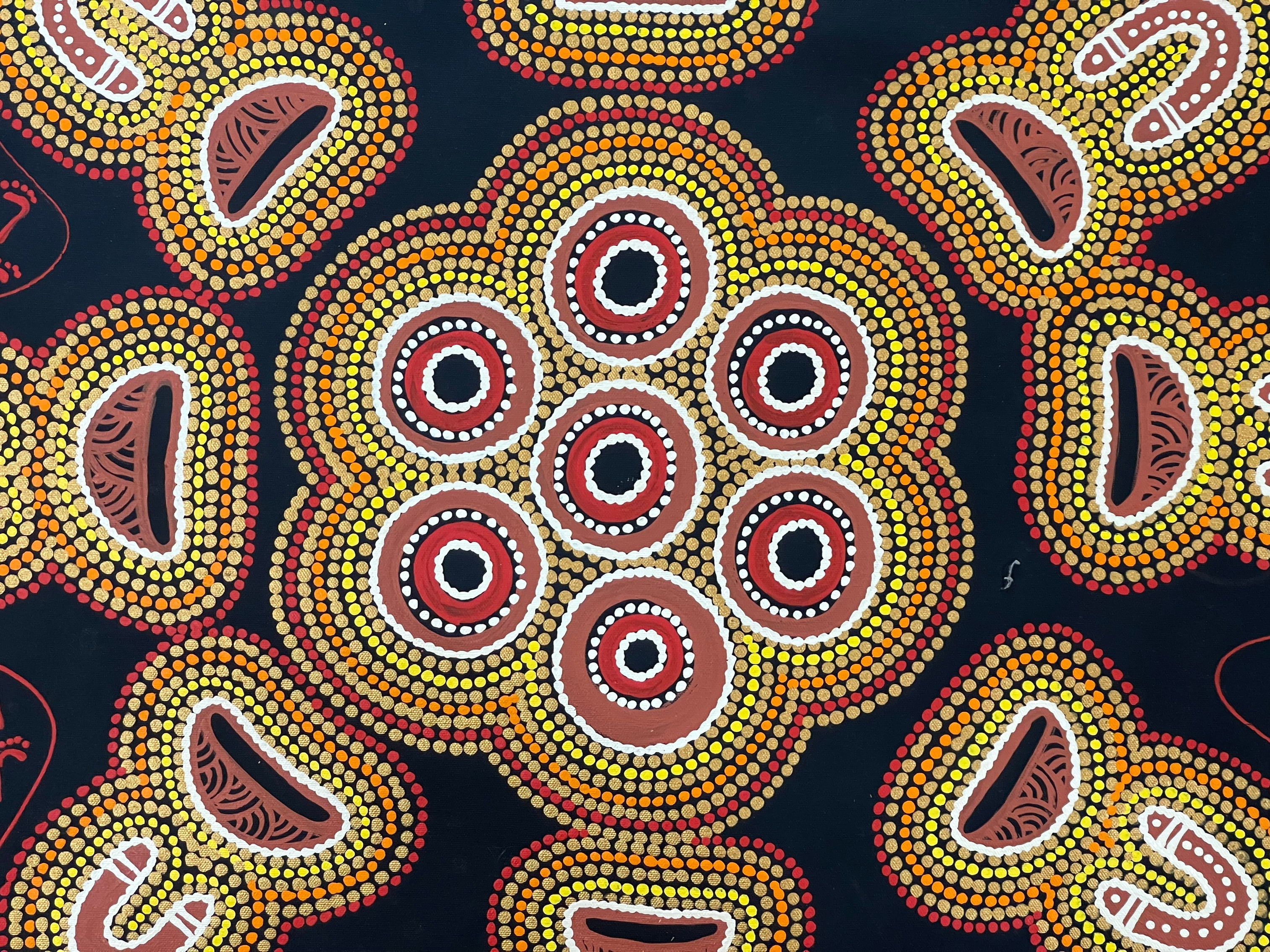 By Artist Eunice Nungarrayi Woods - Mala Women's Dreaming - 91x145cm .49-1