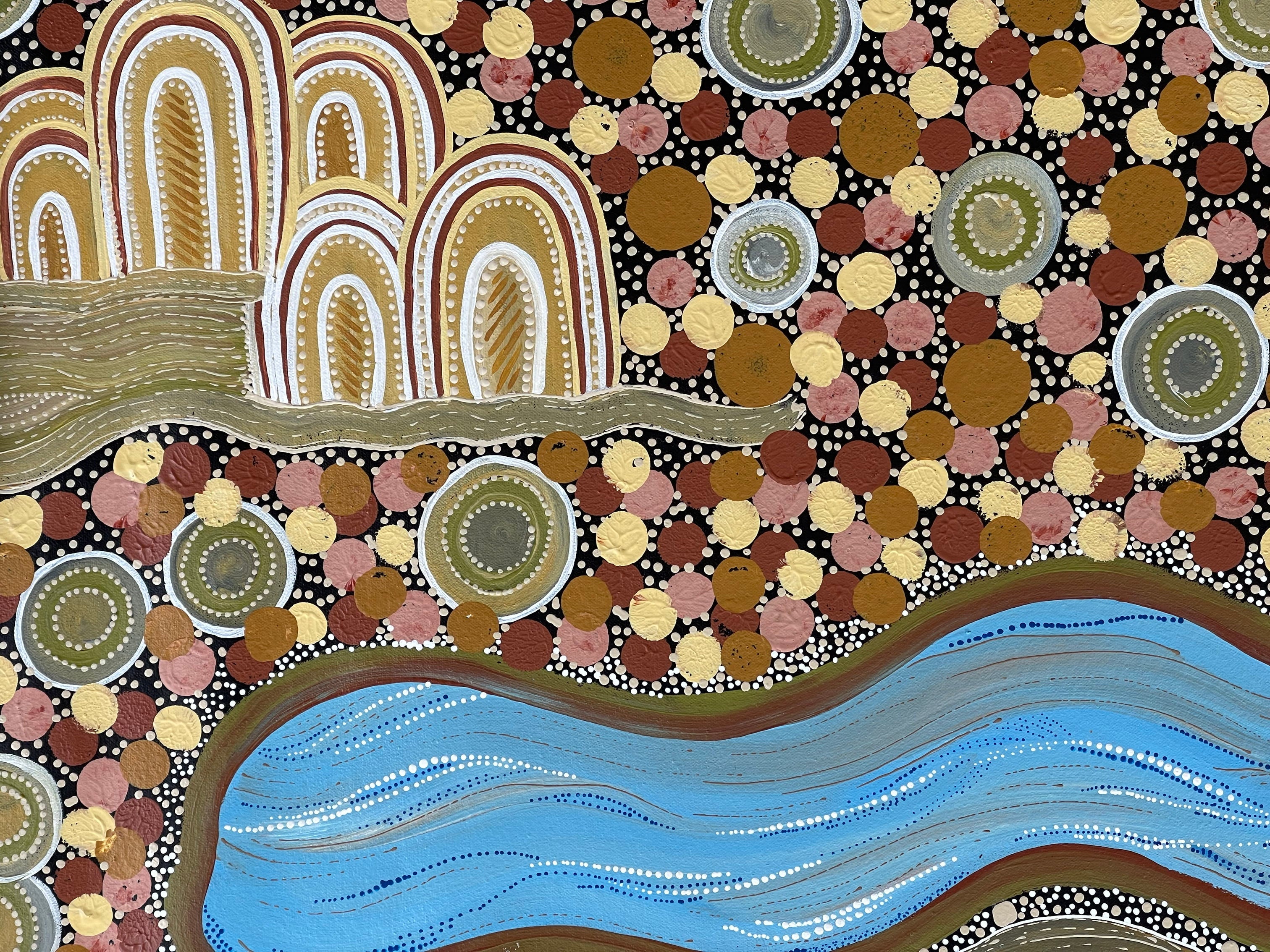 Deidre Burgoyne Rosier - Families Looking/Found Water - 59x117cm .47-5