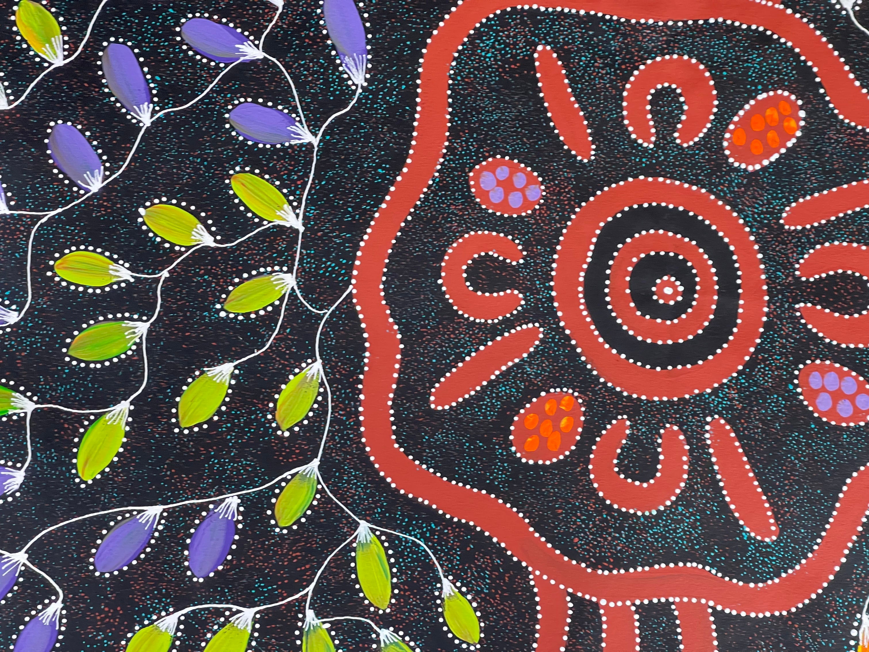 Jacinta Numina Waugh - Women Collecting Bush Tuckers - 149x60cm .75-1