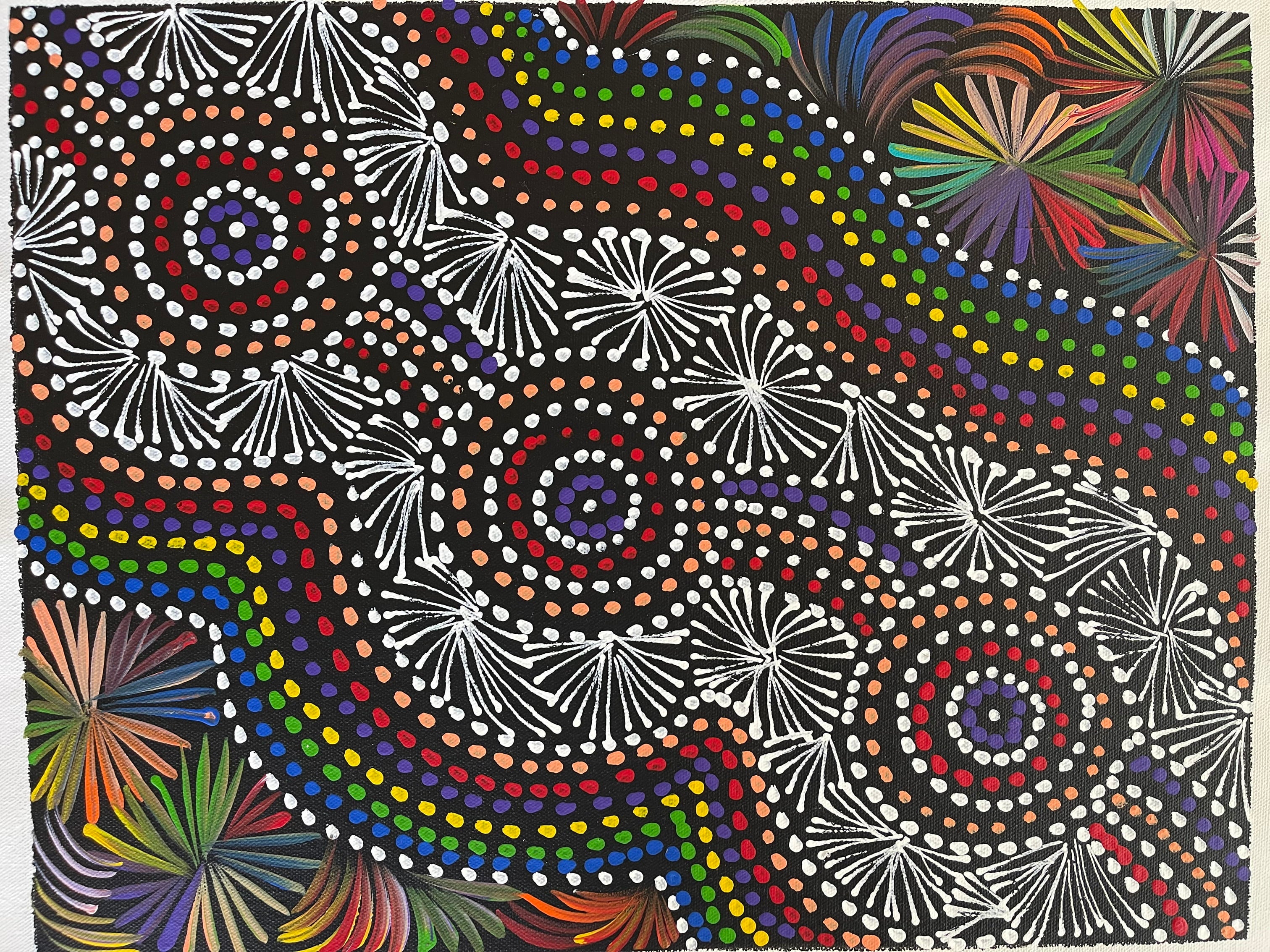 Selina Numina Kamprina - Bush Medicine Leaves with Spinifex Grass  .65-1