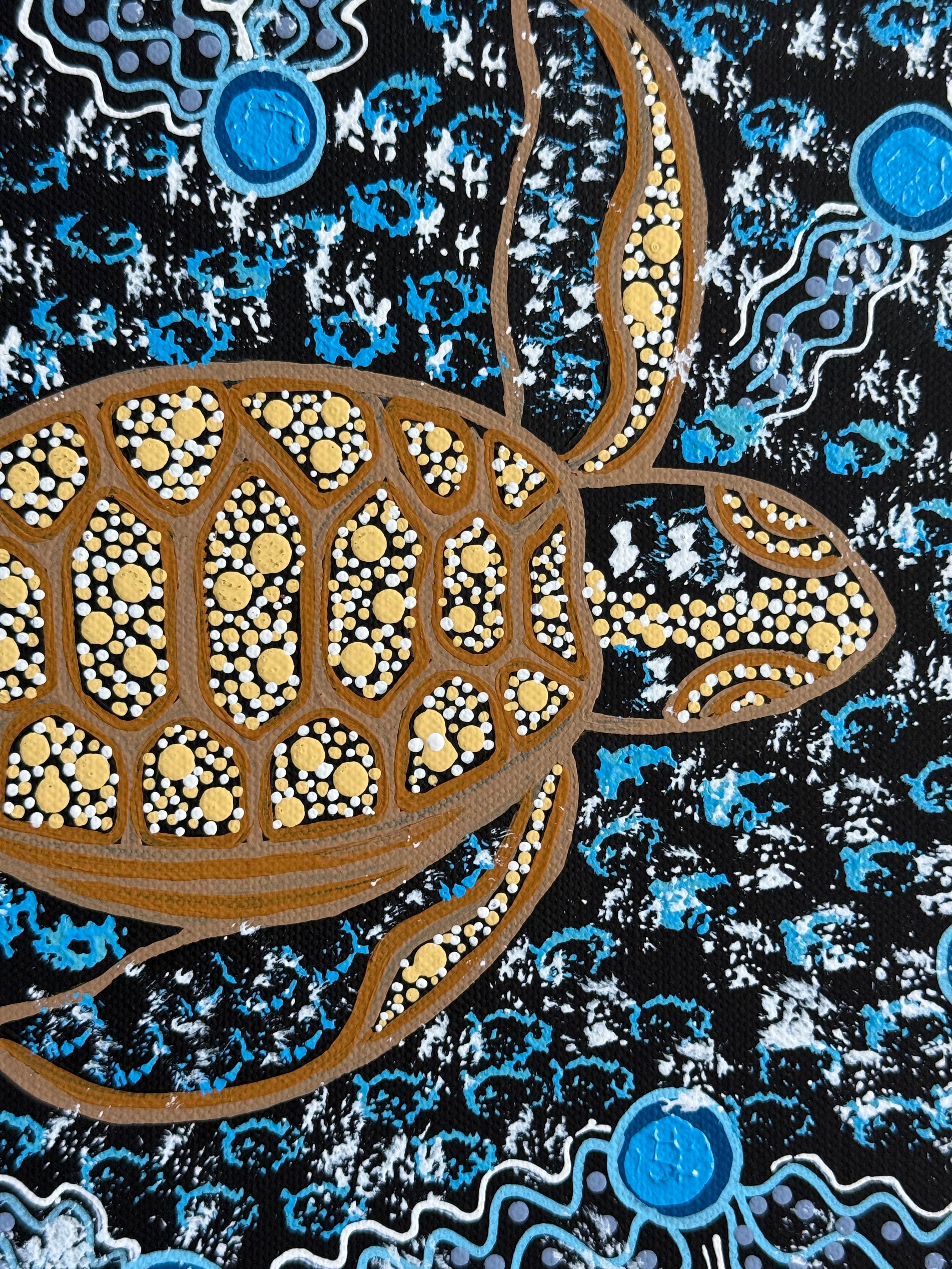 Deidre Burgoyne Rosier - Turtle Dreaming *pre-stretched* .18-8