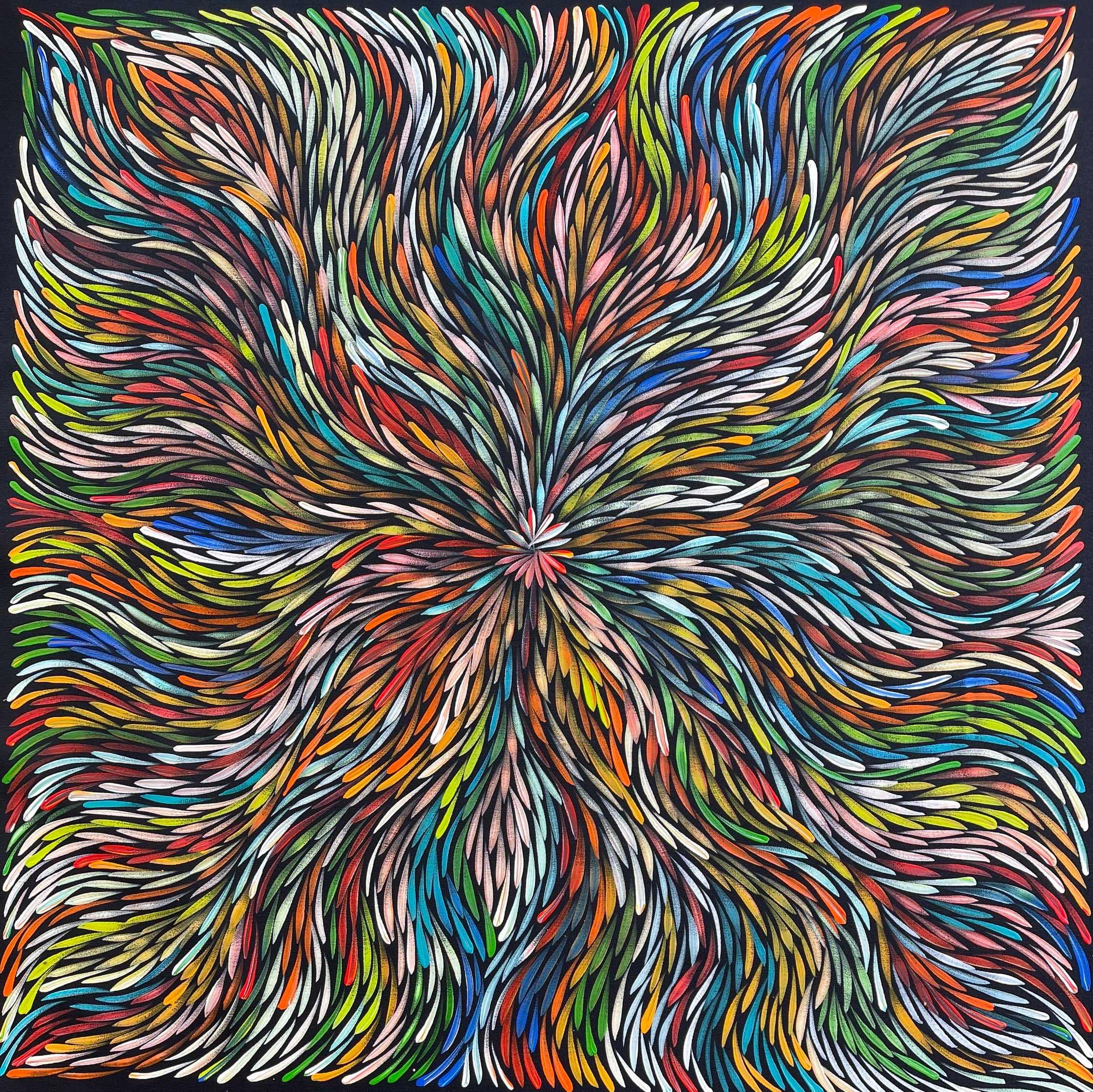 Sharon Numina - Bush Medicine Leaves - 95x96cm .53-4