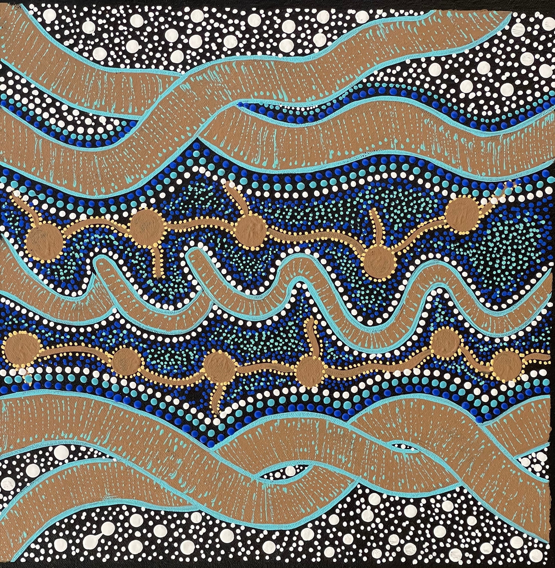 Deidre Burgoyne Rosier - Travels from the Lands to the Sea - 30x30cm .63-15