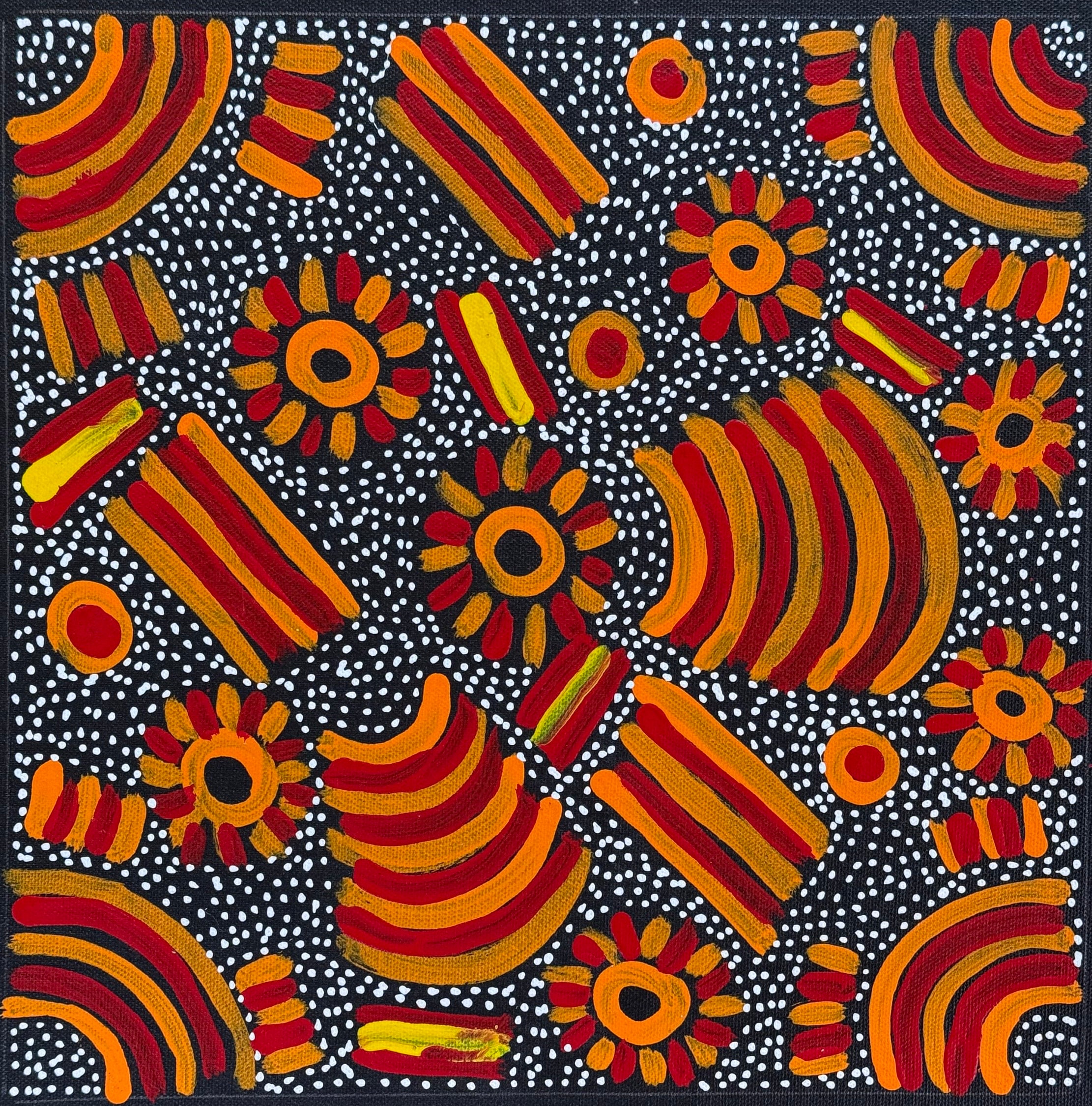 Freda Price - Yam Flower and Seed - 30x30cm .48-20