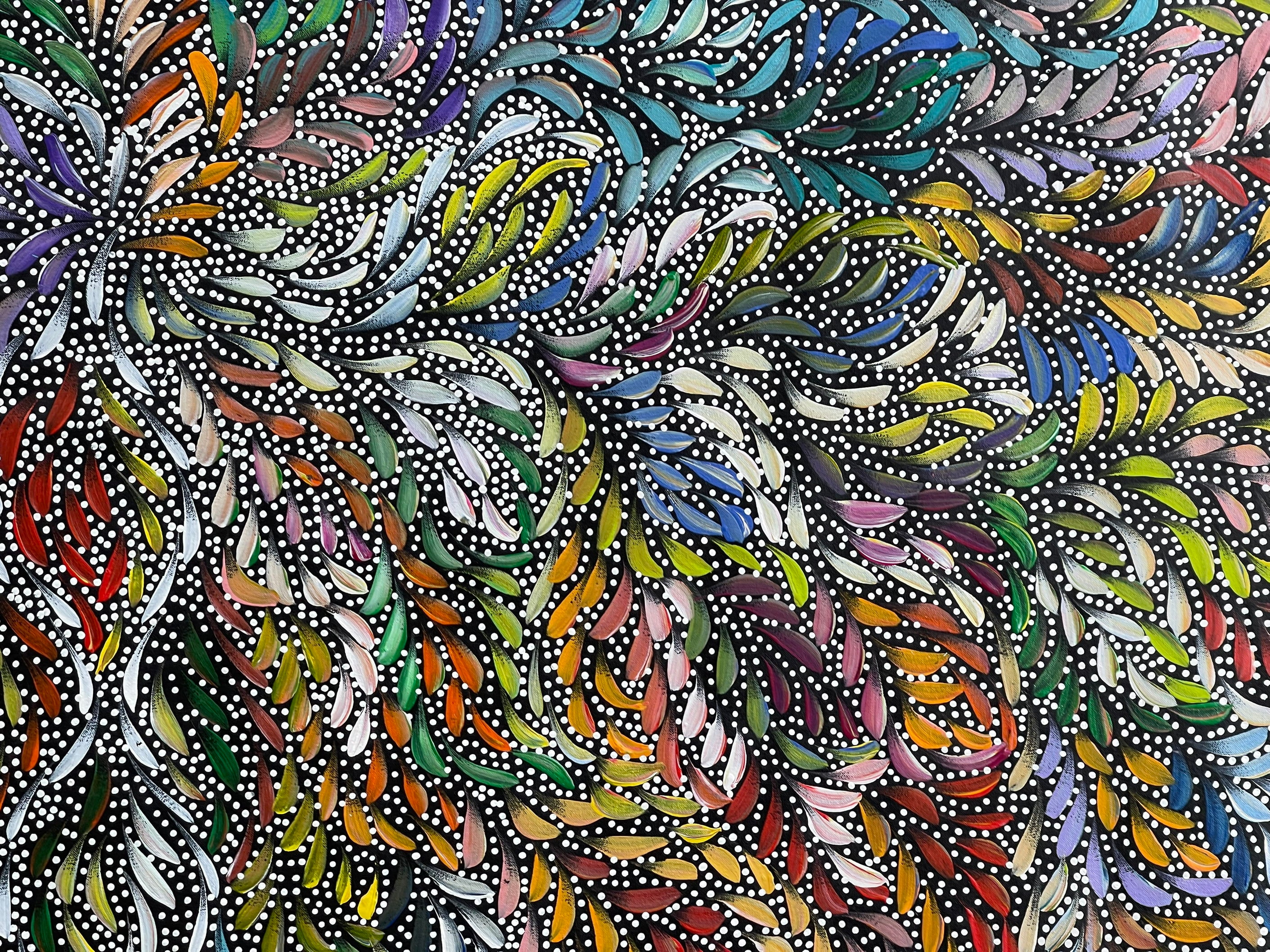 Caroline Numina - Bush Medicine Leaves and Seeds - 200x145cm .25-1