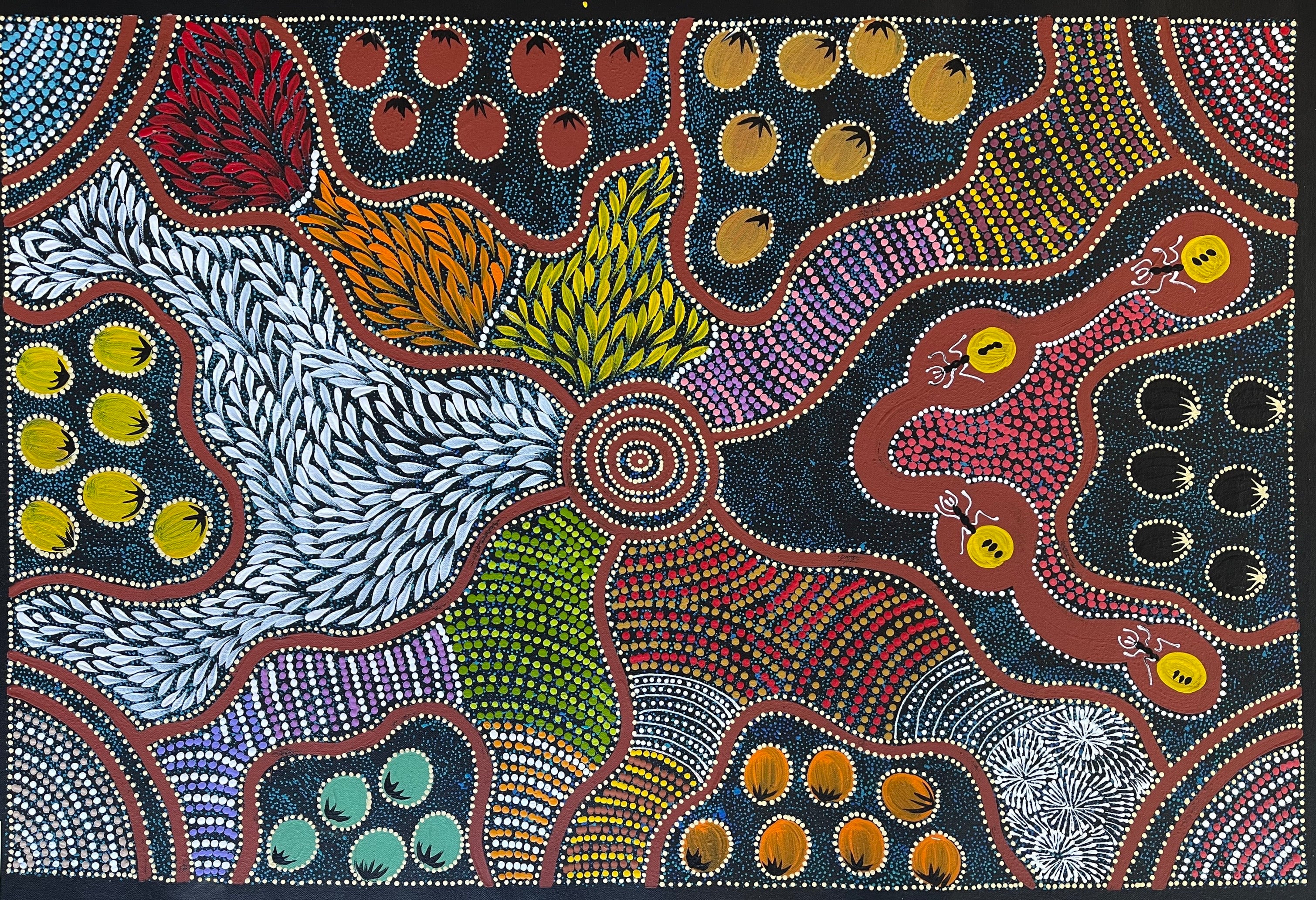 Caroline Numina - Bush Tucker - 82x55cm .79-12