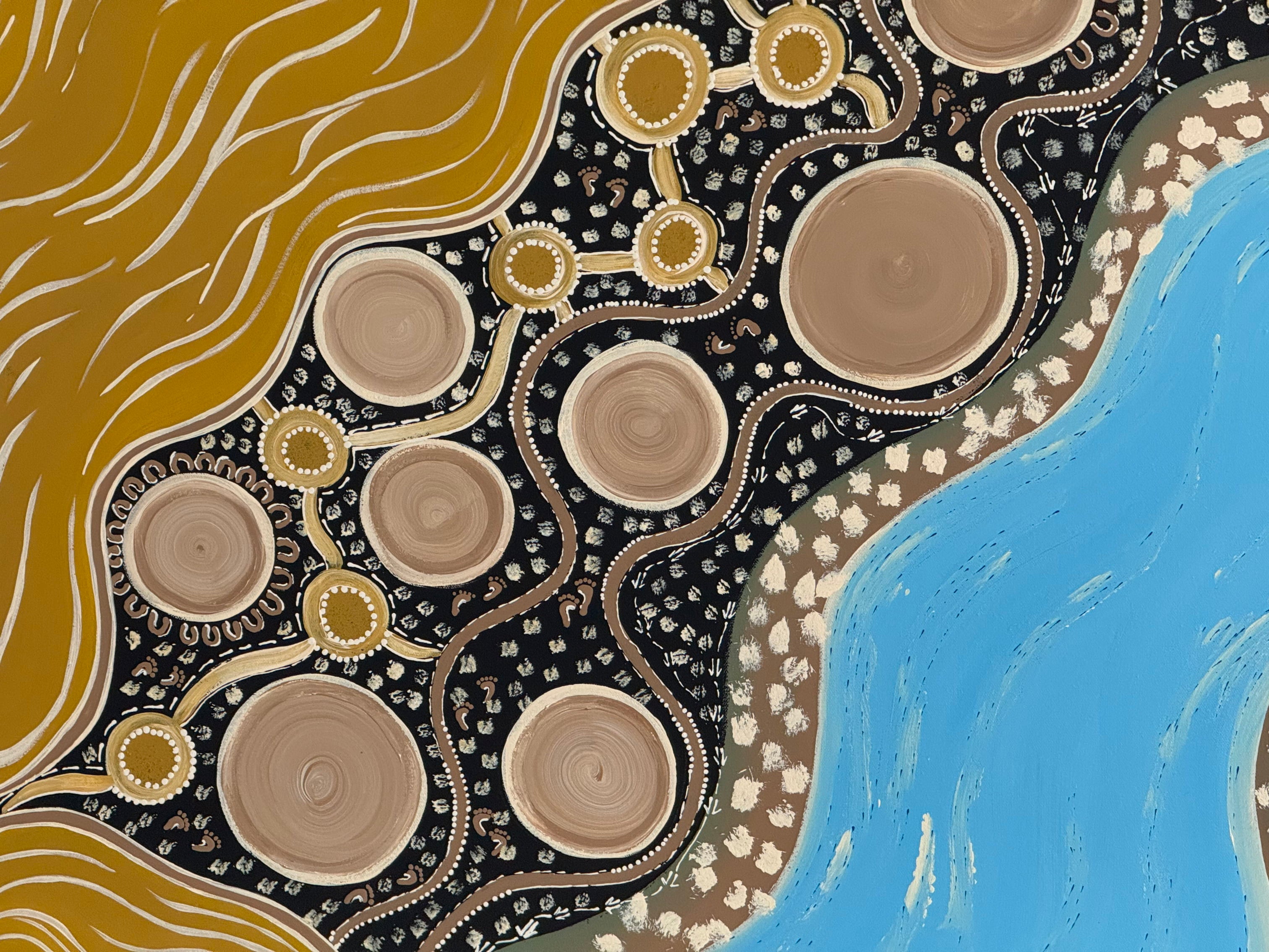 Deidre Burgoyne Rosier - Travel Tracks, Gathering by the Lands .39-12 *pre-stretched*